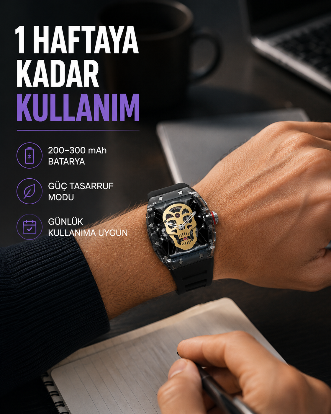 Çoklu Spor Modlu Akıllı Saat Bildirim Destekli - Lisinya