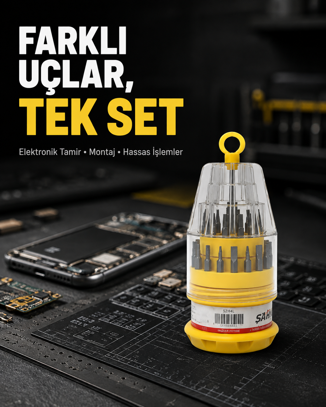Elektronik Tamir Tornavida Seti Ateşe Dayanıklı ve Ergonomik - Lisinya