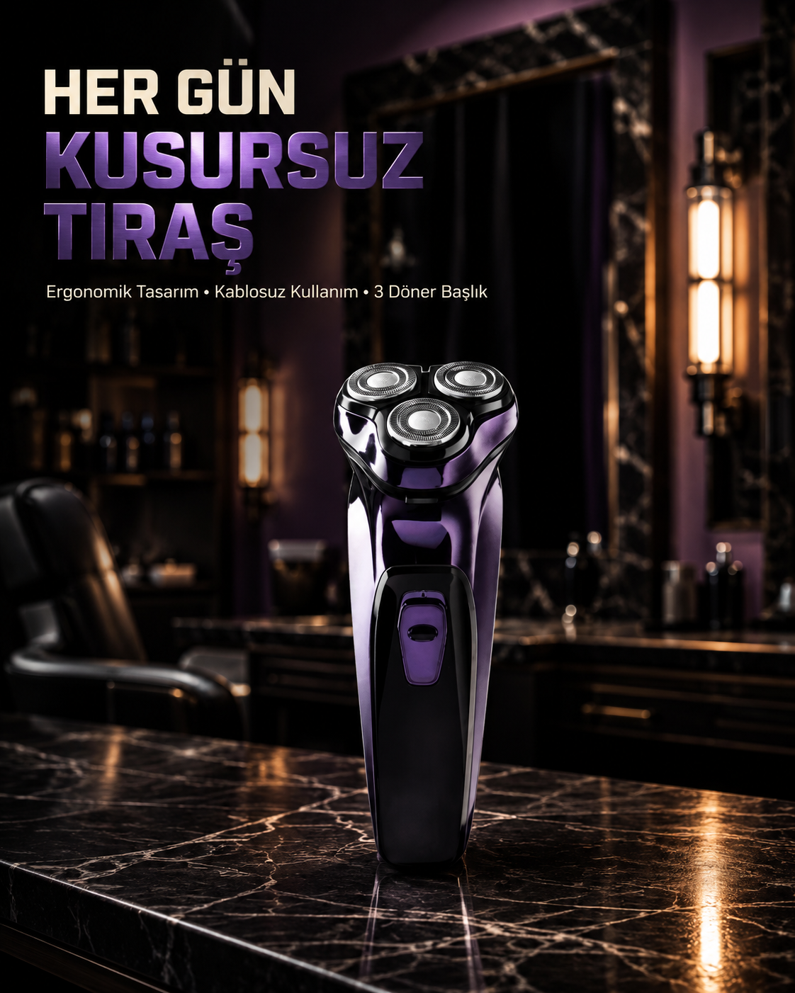 Kompakt Şarjlı Saç Sakal Tıraş Makinesi Kuru Kullanım Özellikli - Lisinya Kompakt Şarjlı Saç Sakal Tıraş Makinesi Kuru Kullanım Özellikli - Lisinya