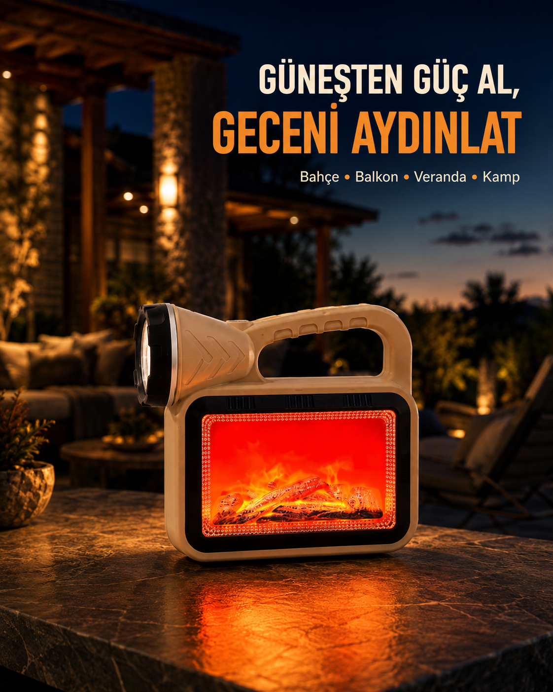 Güneş Enerjili Alev Efektli Lamba COB Led Su Geçirmez Çok Fonksiyonlu - Lisinya Güneş Enerjili Alev Efektli Lamba COB Led Su Geçirmez Çok Fonksiyonlu - Lisinya
