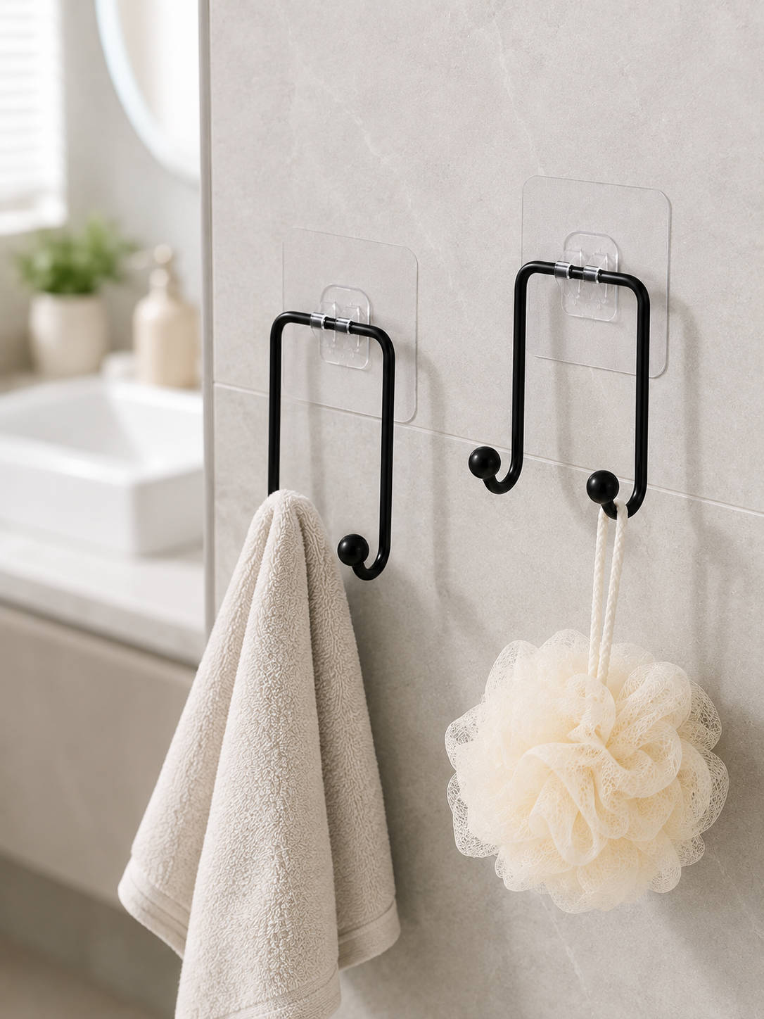 2 Adet Çok Amaçlı Yapışkanlı Askı Ev Mutfak Banyo Düzenleyici - Lisinya