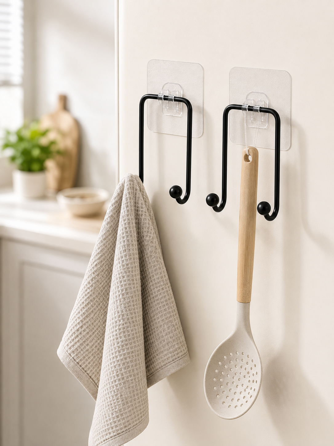 2 Adet Çok Amaçlı Yapışkanlı Askı Ev Mutfak Banyo Düzenleyici - Lisinya