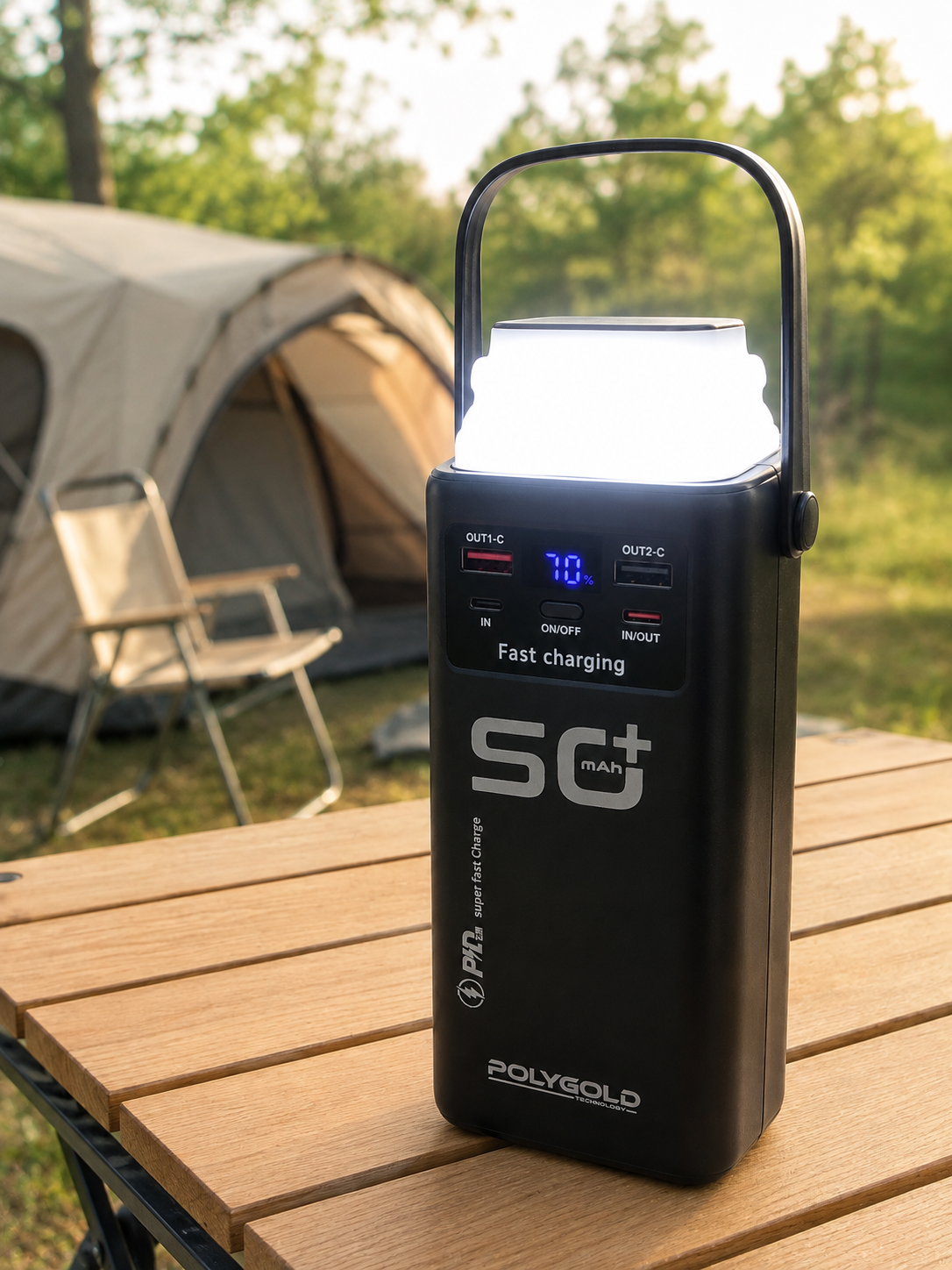 Yüksek Kapasiteli 50.000 mAh Powerbank 22,5 W Hızlı Şarj 4 Dahili Kablo LED Aydınlatma - Lisinya Yüksek Kapasiteli 50.000 mAh Powerbank 22,5 W Hızlı Şarj 4 Dahili Kablo LED Aydınlatma - Lisinya