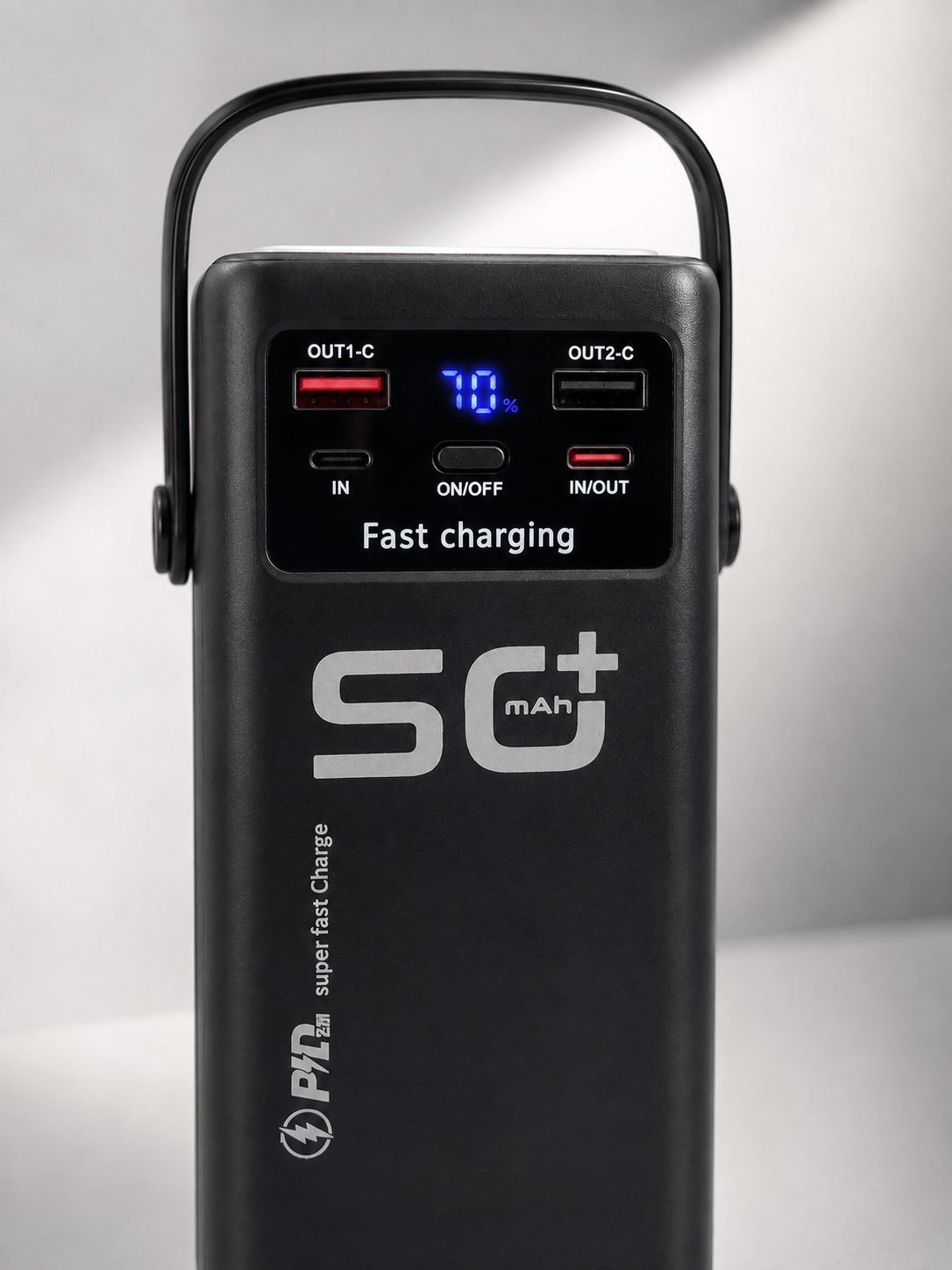 Yüksek Kapasiteli 50.000 mAh Powerbank 22,5 W Hızlı Şarj 4 Dahili Kablo LED Aydınlatma - Lisinya Yüksek Kapasiteli 50.000 mAh Powerbank 22,5 W Hızlı Şarj 4 Dahili Kablo LED Aydınlatma - Lisinya
