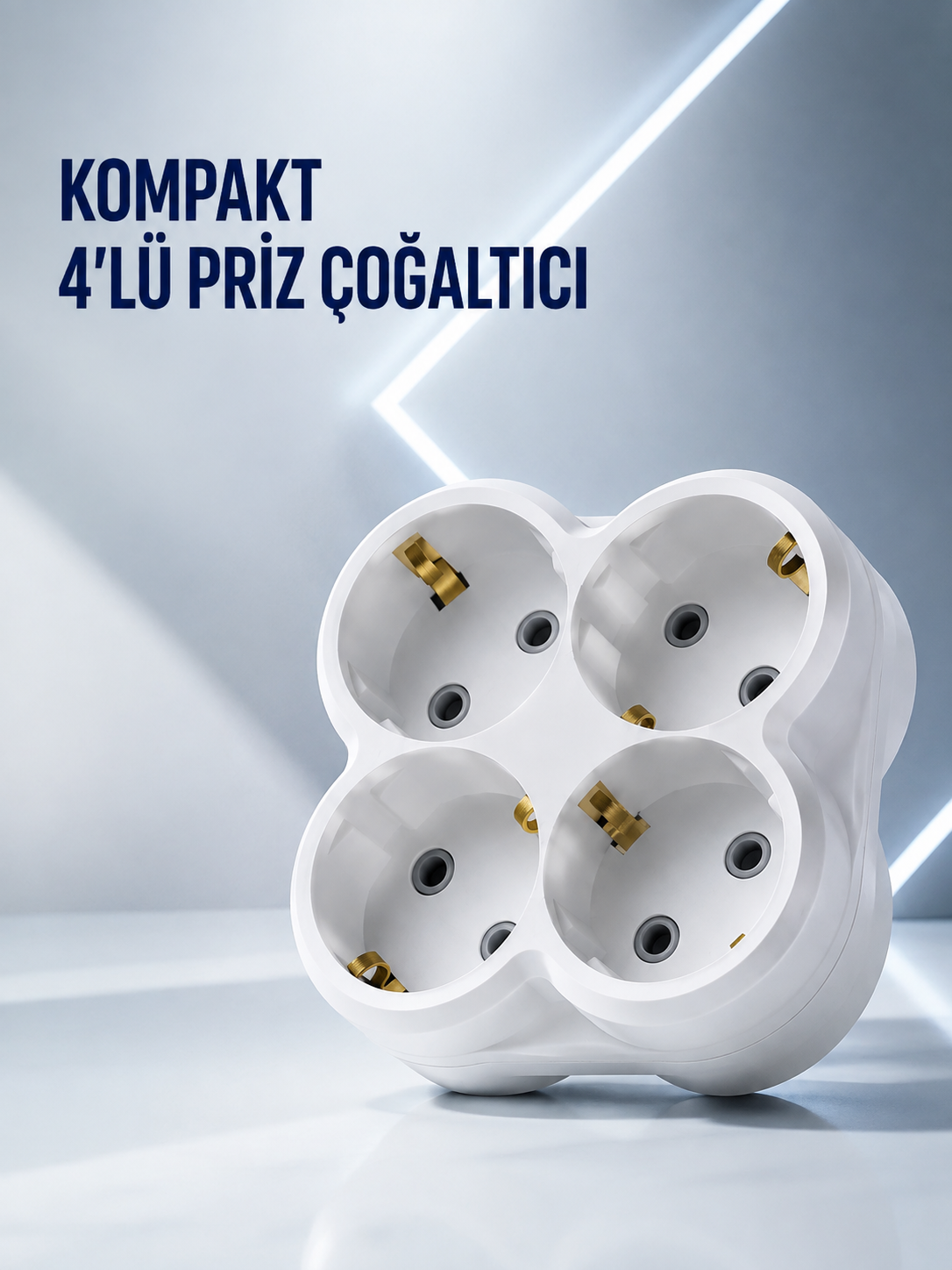 Duvar Tipi Priz Çoğaltıcı 4 Çıkışlı Kablosuz Kompakt Priz Adaptörü - Lisinya Duvar Tipi Priz Çoğaltıcı 4 Çıkışlı Kablosuz Kompakt Priz Adaptörü - Lisinya