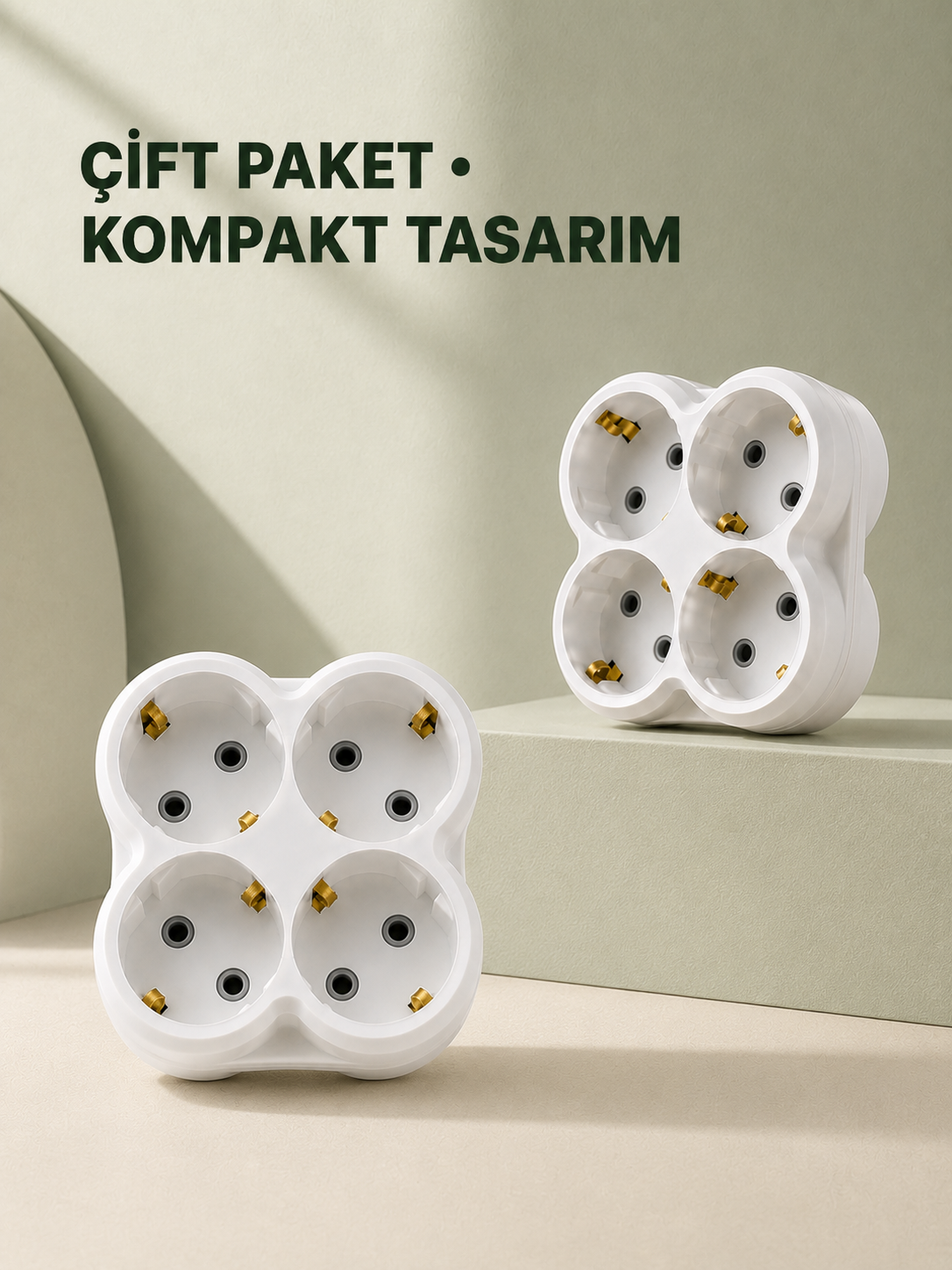 4’lü Priz Çoğaltıcı 2 Adet Set Kablosuz Duvar Tipi Priz Çoklayıcı Adaptör - Lisinya 4’lü Priz Çoğaltıcı 2 Adet Set Kablosuz Duvar Tipi Priz Çoklayıcı Adaptör - Lisinya