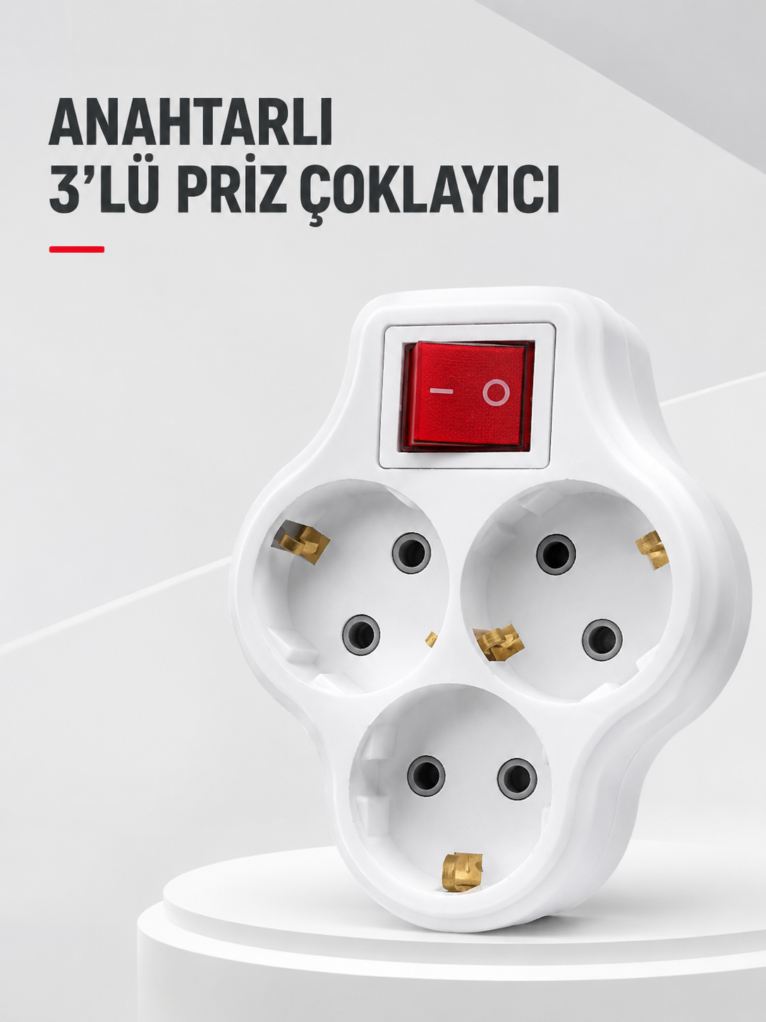 Duvar Tipi 3’lü Priz Çoklayıcı Kablosuz Anahtarlı Kompakt Priz Adaptörü - Lisinya Duvar Tipi 3’lü Priz Çoklayıcı Kablosuz Anahtarlı Kompakt Priz Adaptörü - Lisinya