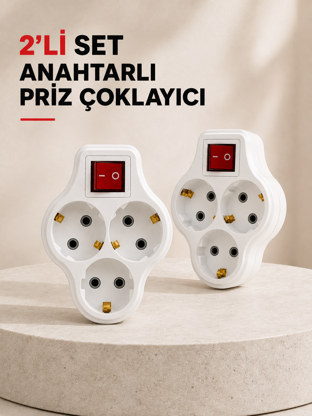 Anahtarlı 3 Çıkışlı Priz Çoğaltıcı Ev Ofis İçin Kablosuz 2’li Avantajlı Set - Lisinya Anahtarlı 3 Çıkışlı Priz Çoğaltıcı Ev Ofis İçin Kablosuz 2’li Avantajlı Set - Lisinya