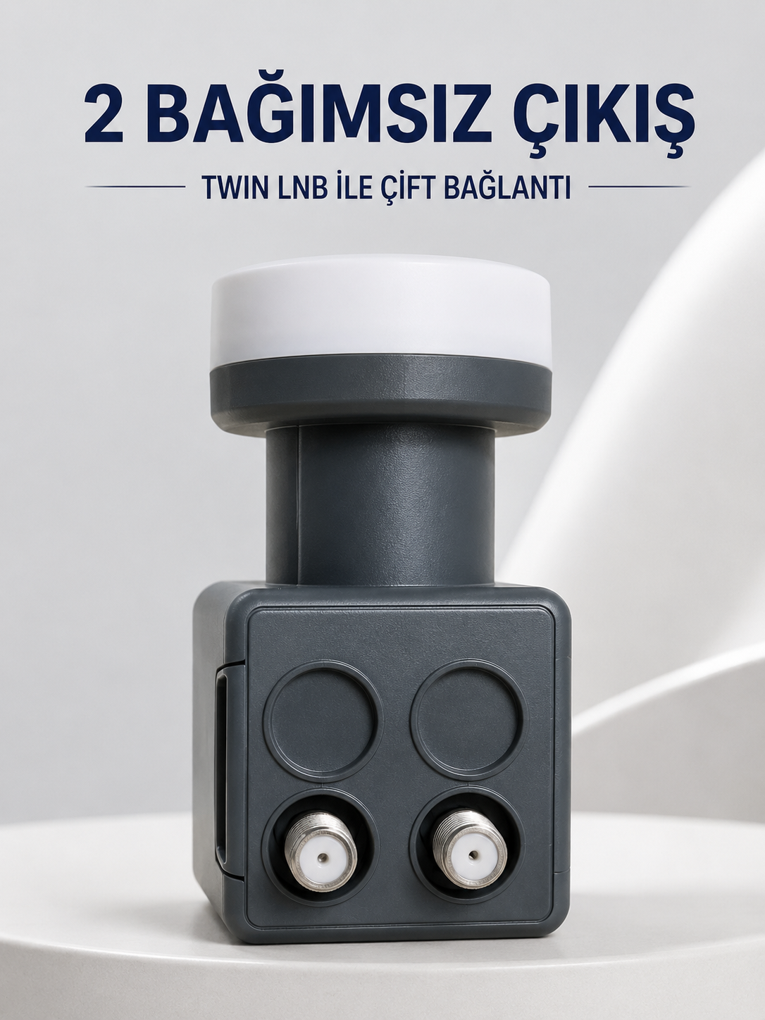 Çift Çıkışlı Twin LNB 4K Ultra HD Uyumlu Ku Band Uydu Anten Başlığı 0.1 dB - Lisinya Çift Çıkışlı Twin LNB 4K Ultra HD Uyumlu Ku Band Uydu Anten Başlığı 0.1 dB - Lisinya