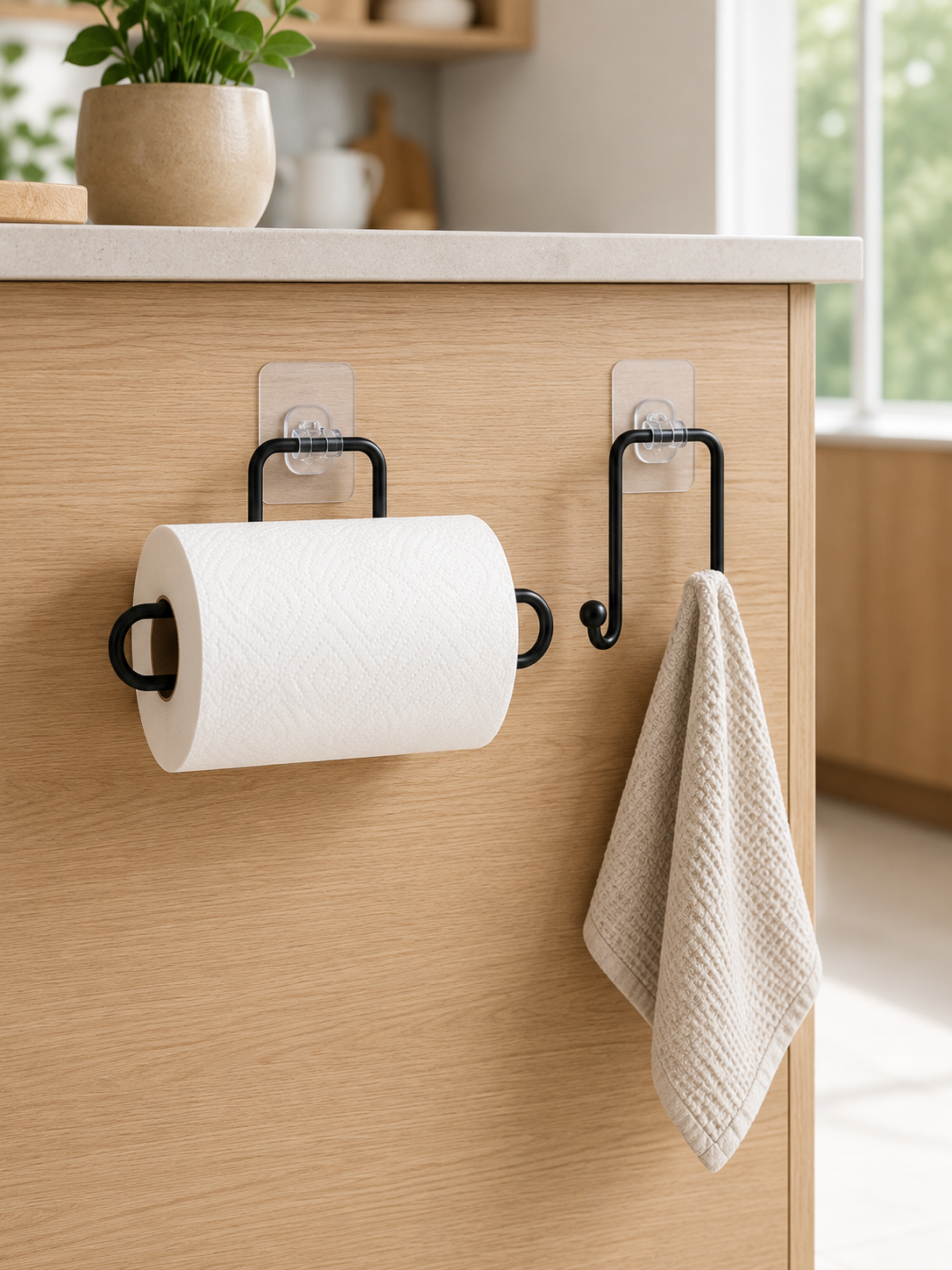 2’li Yapışkanlı Banyo Düzenleme Seti Rulo Kağıt Tutucu ve Havlu Askılığı - Lisinya 2’li Yapışkanlı Banyo Düzenleme Seti Rulo Kağıt Tutucu ve Havlu Askılığı - Lisinya