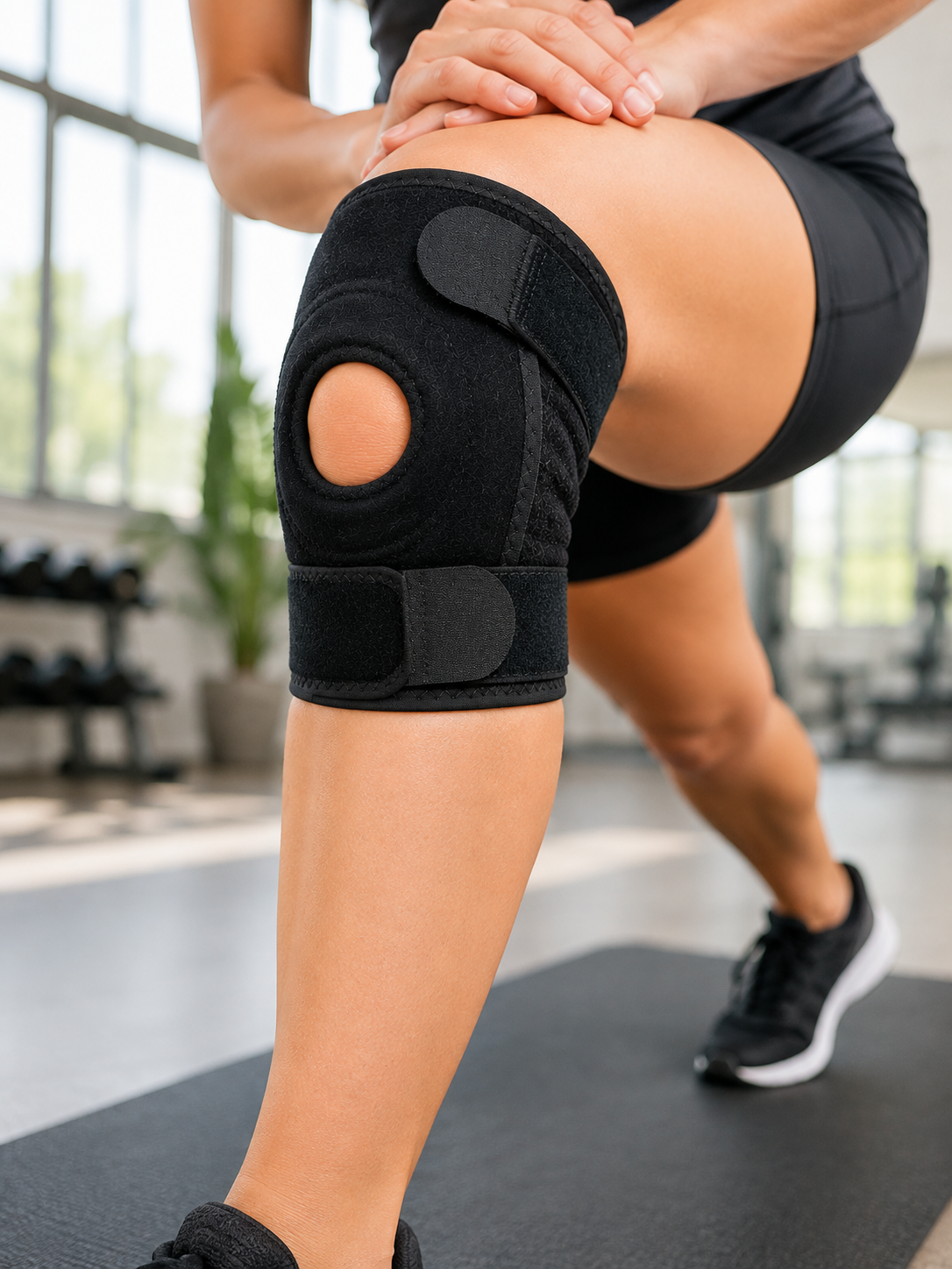 Açık Patella Dizlik Diz Kapağı Destekli Ayarlanabilir Cırtlı Sporcu Dizliği - Lisinya Açık Patella Dizlik Diz Kapağı Destekli Ayarlanabilir Cırtlı Sporcu Dizliği - Lisinya