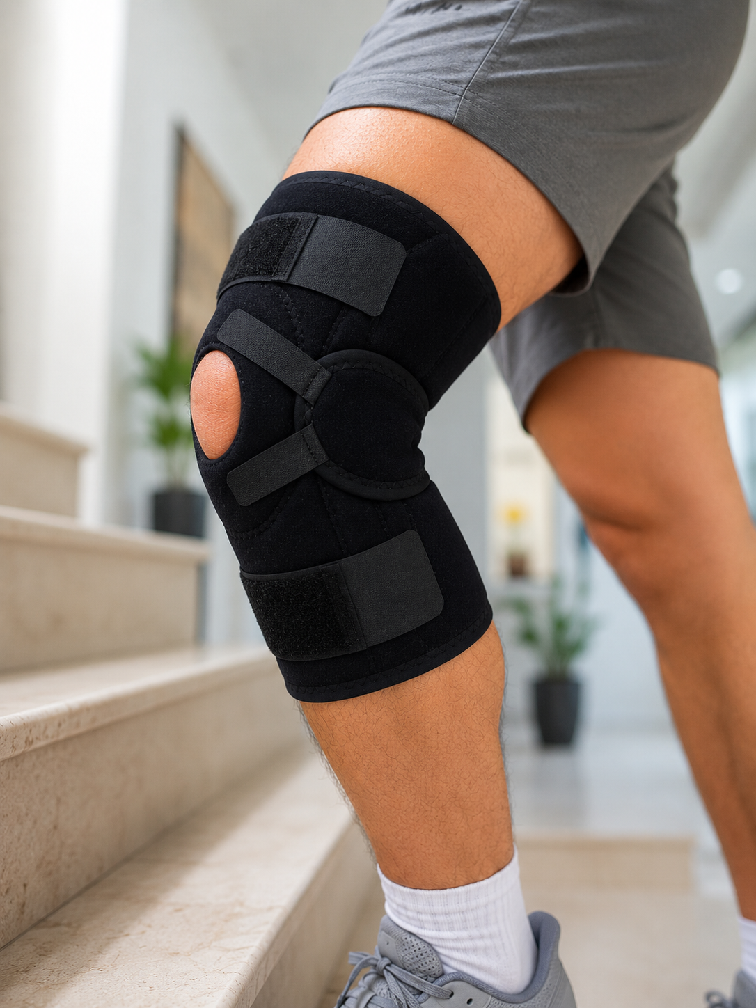 Açık Patella Ligamentli Dizlik Yan Destekli Esnek Ayarlanabilir Diz Desteği - Lisinya Açık Patella Ligamentli Dizlik Yan Destekli Esnek Ayarlanabilir Diz Desteği - Lisinya