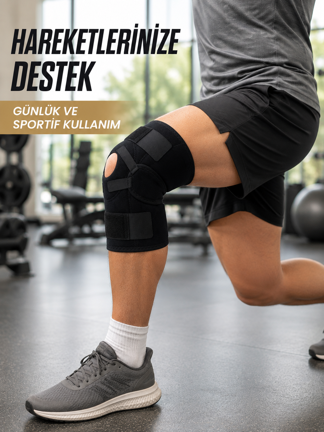 Ligamentli Dizlik Açık Patella Yan Destekli Ayarlanabilir Bantlı Sporcu Dizliği - Lisinya Ligamentli Dizlik Açık Patella Yan Destekli Ayarlanabilir Bantlı Sporcu Dizliği - Lisinya