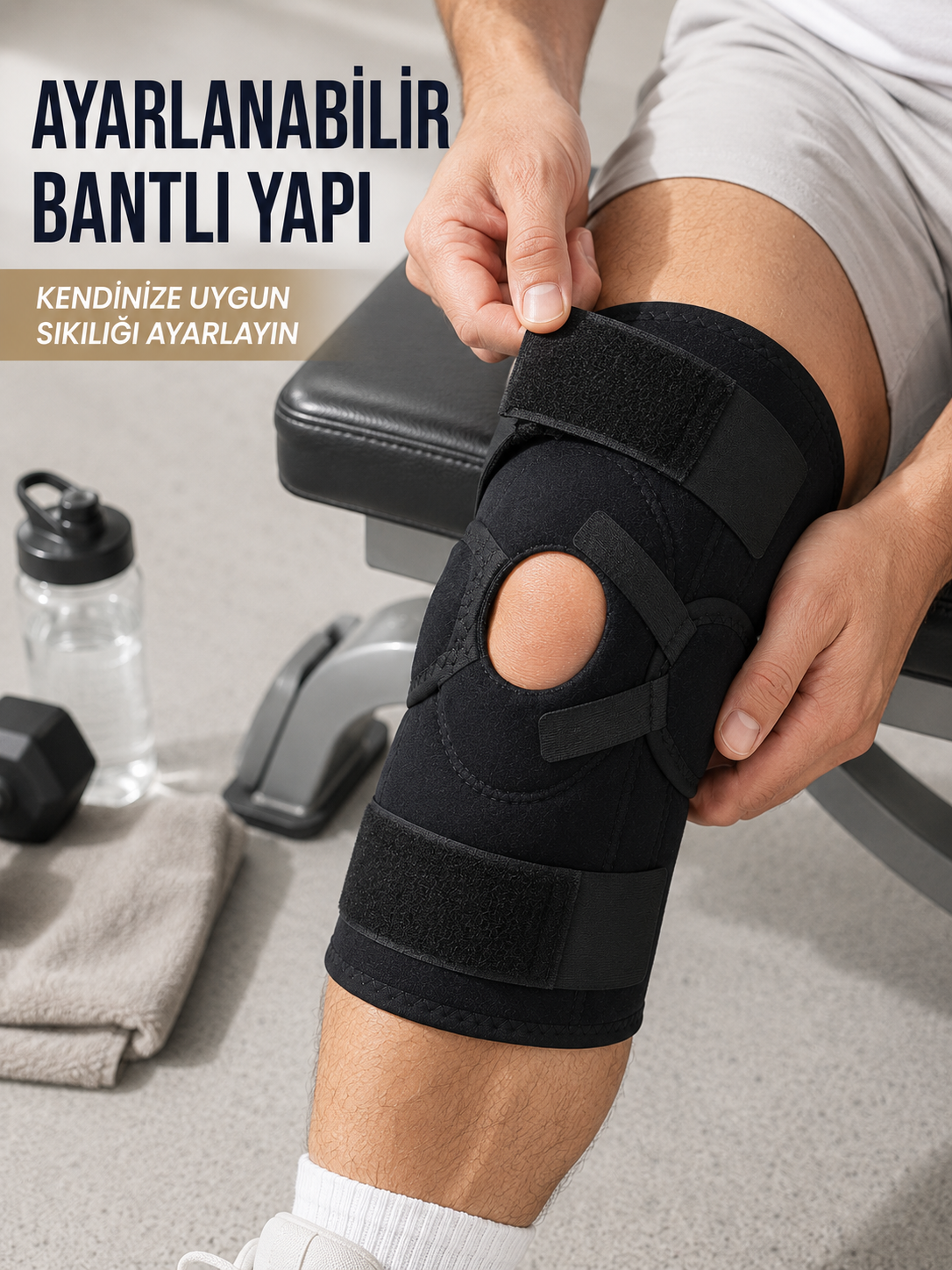 Yan Destekli Ligamentli Dizlik Açık Patella Ayarlanabilir Spor ve Günlük Kullanım - Lisinya Yan Destekli Ligamentli Dizlik Açık Patella Ayarlanabilir Spor ve Günlük Kullanım - Lisinya