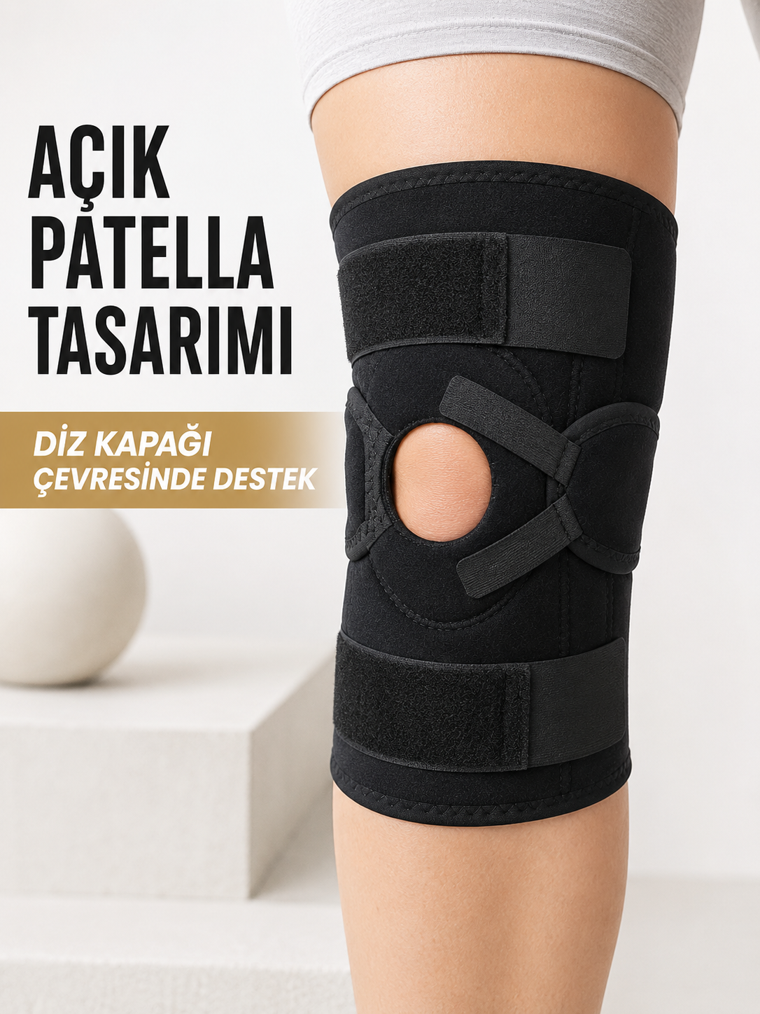 Açık Patella Ligamentli Dizlik Yan Destekli Esnek Ayarlanabilir Diz Desteği - Lisinya Açık Patella Ligamentli Dizlik Yan Destekli Esnek Ayarlanabilir Diz Desteği - Lisinya