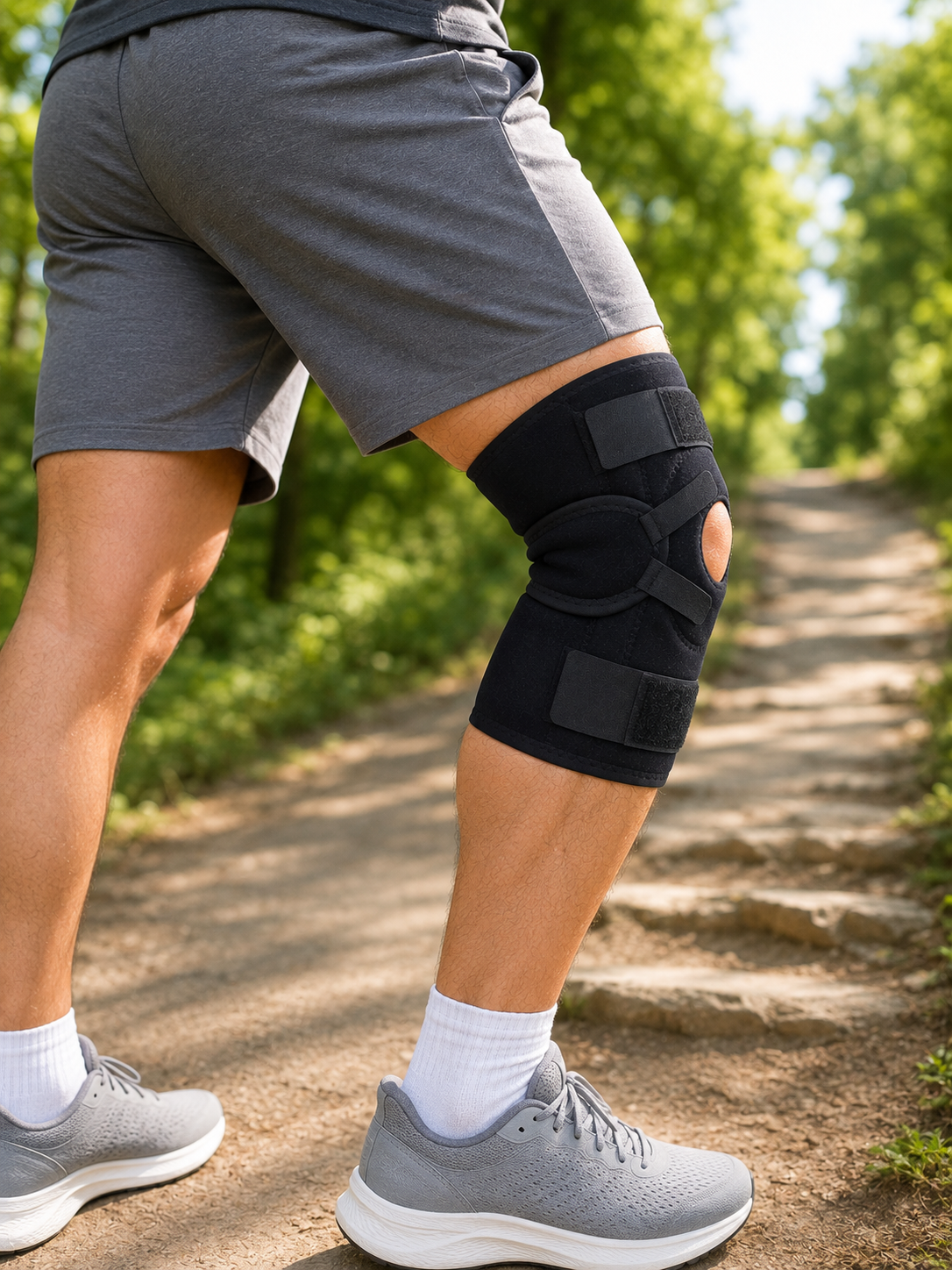 Açık Patella Ligamentli Dizlik Yan Destekli Esnek Ayarlanabilir Diz Desteği - Lisinya Açık Patella Ligamentli Dizlik Yan Destekli Esnek Ayarlanabilir Diz Desteği - Lisinya