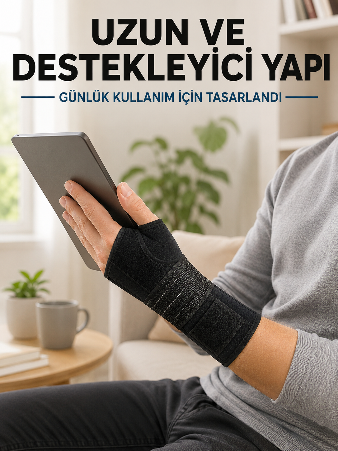 Avuç İçi Metal Destekli El Bilekliği Ayarlanabilir Cırtlı Bilek Desteği - Lisinya