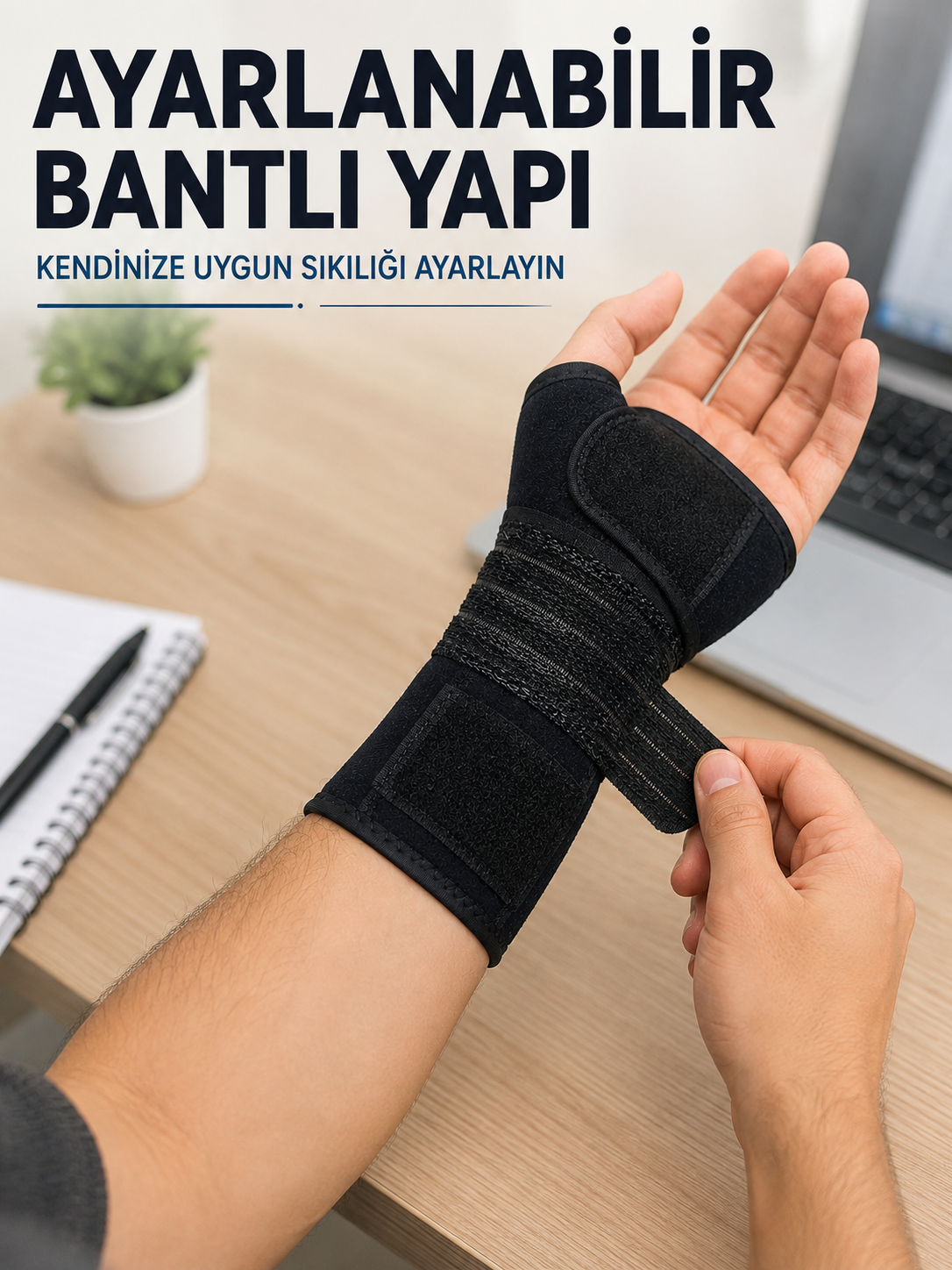 Metal Destekli El Bilek Ateli Ayarlanabilir Bantlı Bileklik Başparmak Açık - Lisinya Metal Destekli El Bilek Ateli Ayarlanabilir Bantlı Bileklik Başparmak Açık - Lisinya