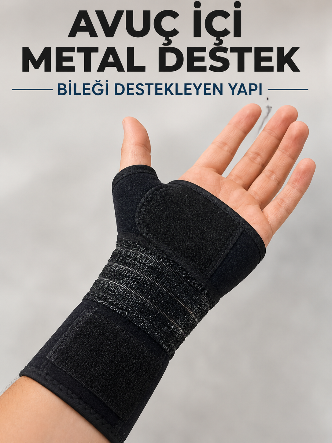 Ayarlanabilir El Bilek Desteği Metal Destekli Cırtlı Bileklik El Ateli - Lisinya