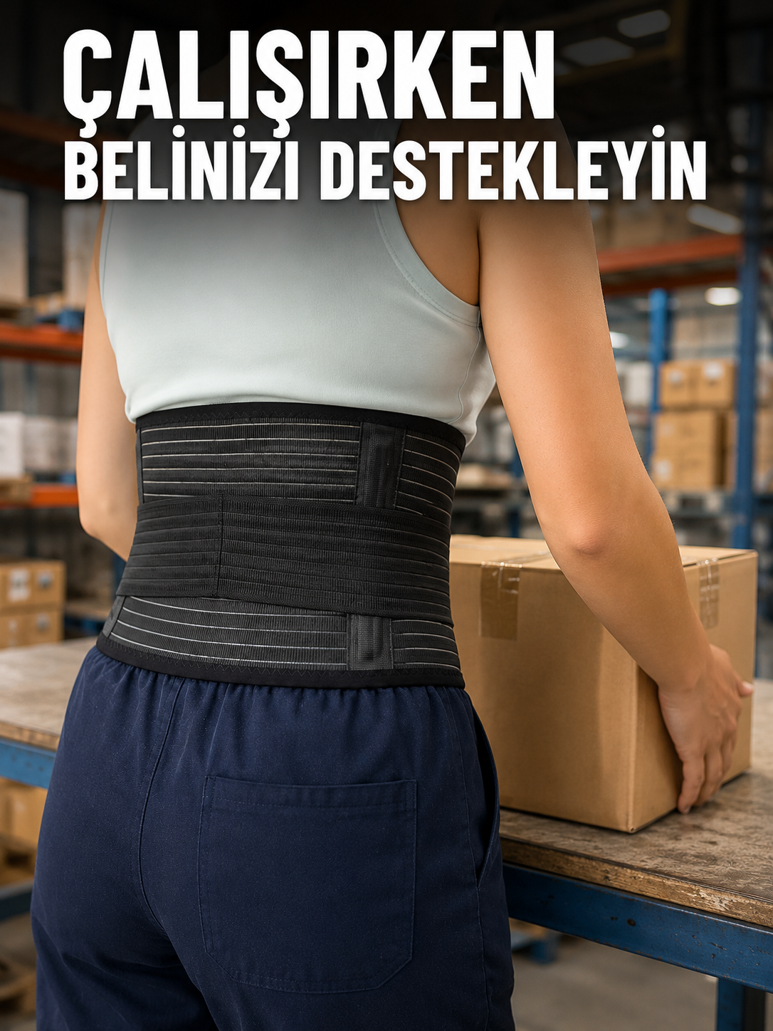 Ayarlanabilir Bel Korsesi Elastik Destek Bantlı Çalışma ve Günlük Kullanım - Lisinya