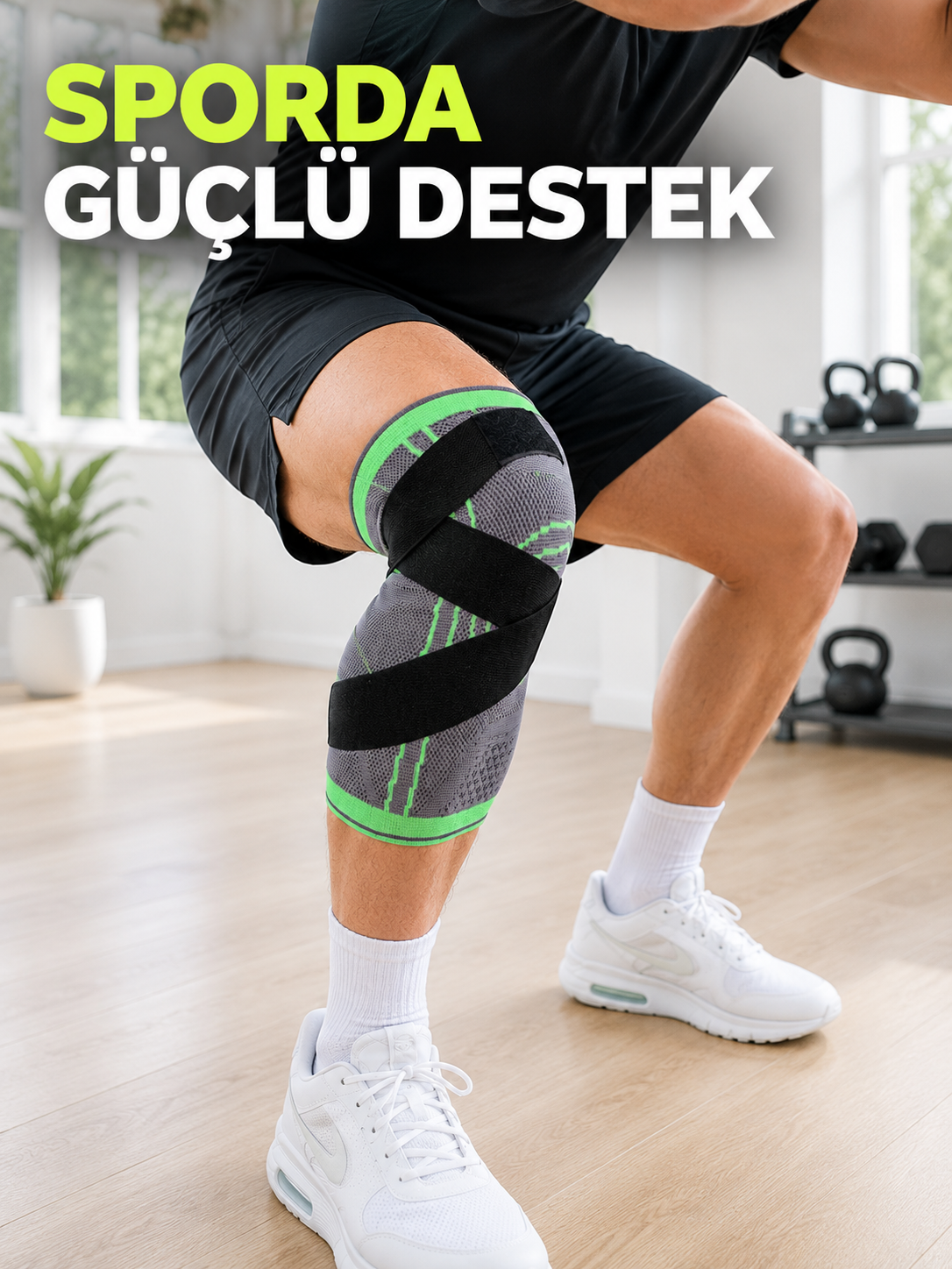 Örme Sporcu Dizliği Ayarlanabilir Çapraz Destek Bantlı Esnek Diz Koruyucu - Lisinya Örme Sporcu Dizliği Ayarlanabilir Çapraz Destek Bantlı Esnek Diz Koruyucu - Lisinya