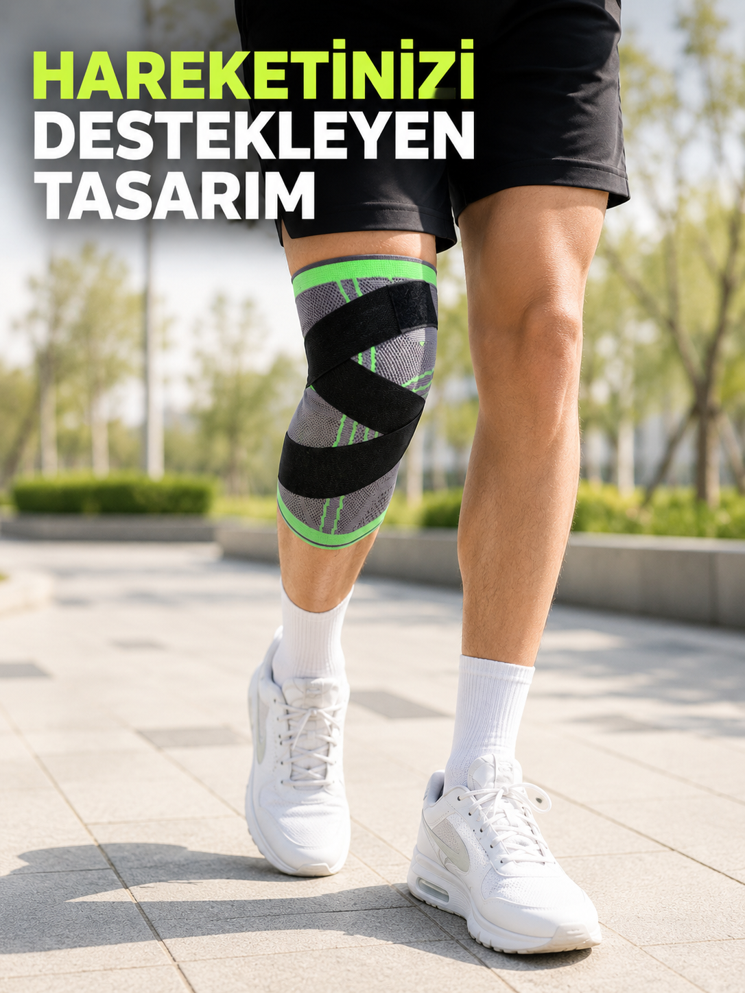 Sporcu Dizliği Çapraz Bant Destekli Nefes Alabilen Esnek Örme Dizlik - Lisinya Sporcu Dizliği Çapraz Bant Destekli Nefes Alabilen Esnek Örme Dizlik - Lisinya