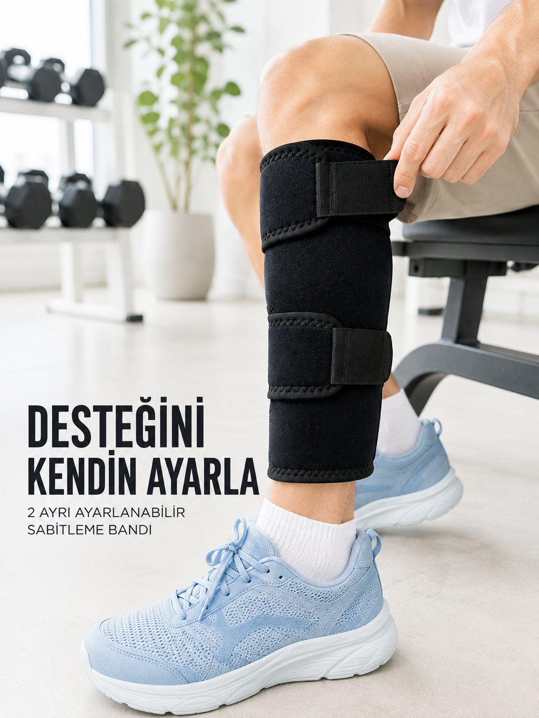 Sporcu Baldırlığı Ayarlanabilir Bantlı Baldır Destek Aparatı Siyah - Lisinya Sporcu Baldırlığı Ayarlanabilir Bantlı Baldır Destek Aparatı Siyah - Lisinya