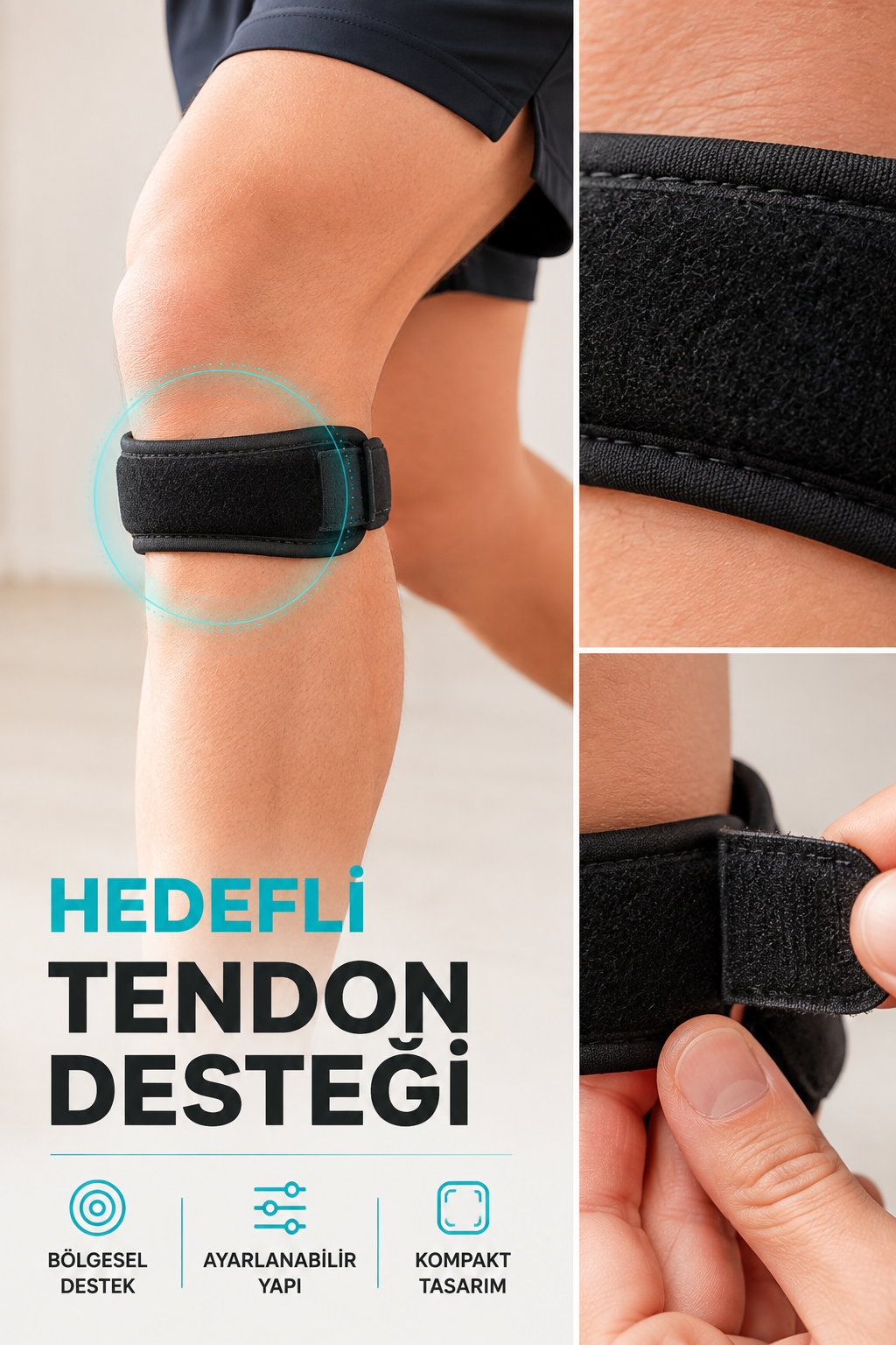Ayarlanabilir Tendon Destek Bandı Diz Altı Spor Koşu Yürüyüş Bandı - Lisinya