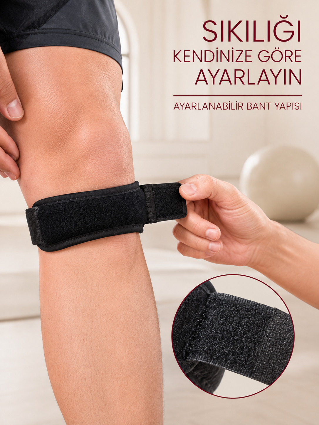 Sporcu Tendon Bandı Ayarlanabilir Diz Destek Bandı Koşu Fitness Egzersiz - Lisinya Sporcu Tendon Bandı Ayarlanabilir Diz Destek Bandı Koşu Fitness Egzersiz - Lisinya