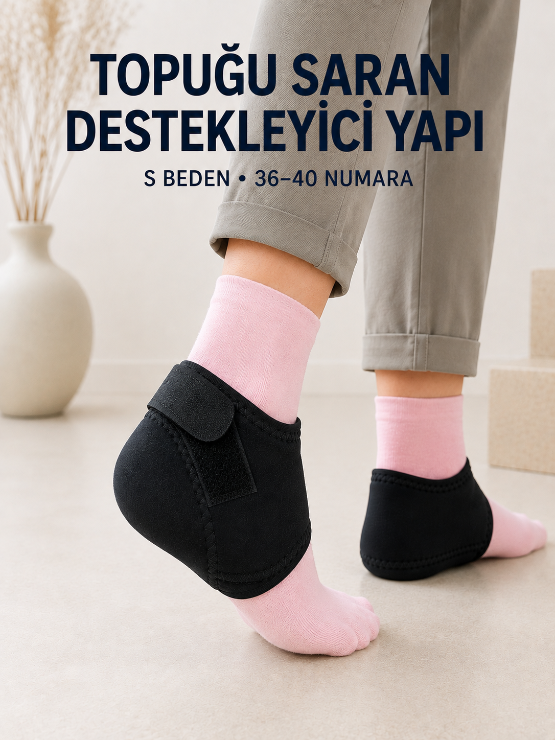 Topuk Destek Çorabı S Beden 36-40 Ayarlanabilir Cırtlı Günlük Kullanım - Lisinya Topuk Destek Çorabı S Beden 36-40 Ayarlanabilir Cırtlı Günlük Kullanım - Lisinya