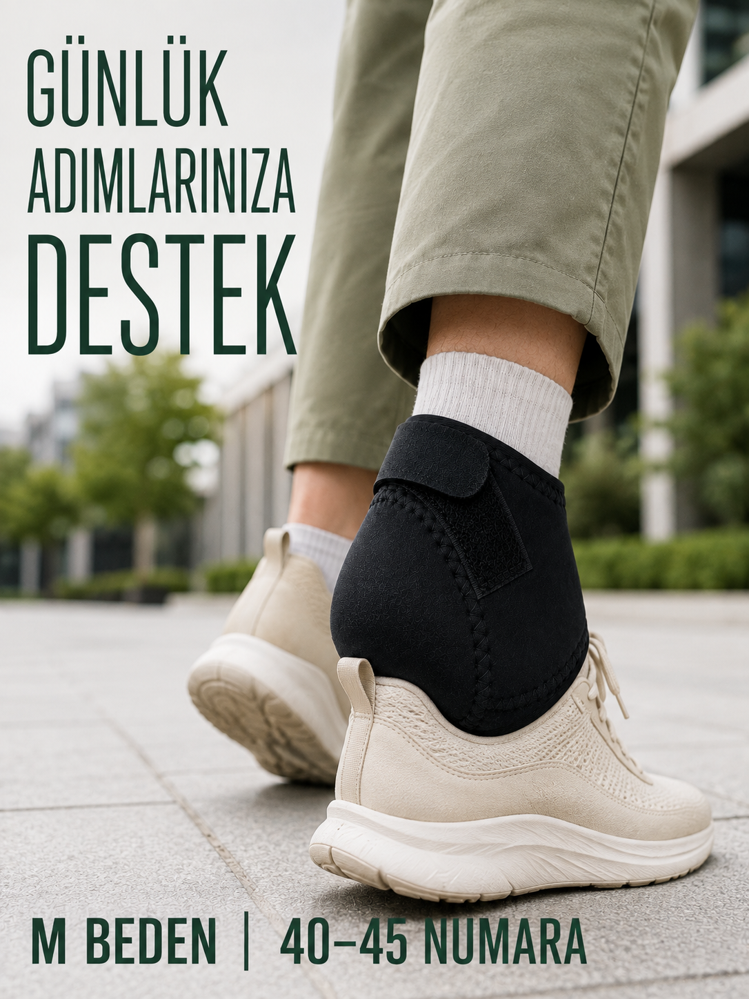 Topuk Destek Çorabı M Beden 40-45 Ayarlanabilir Cırtlı Esnek Siyah Tasarım - Lisinya Topuk Destek Çorabı M Beden 40-45 Ayarlanabilir Cırtlı Esnek Siyah Tasarım - Lisinya