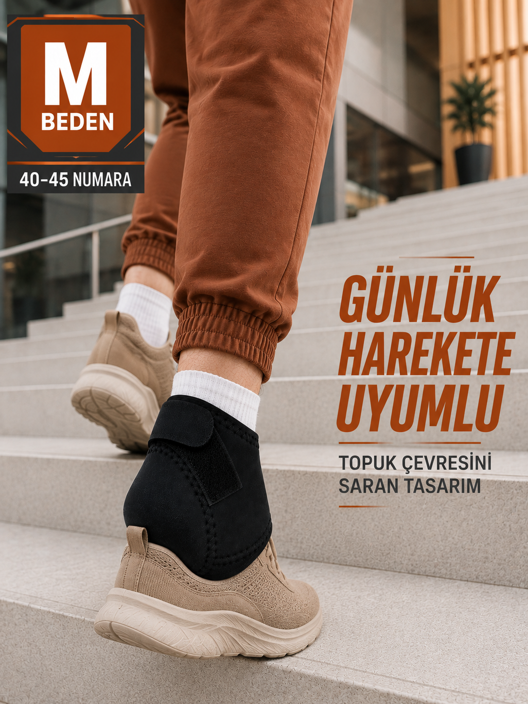Siyah Topuk Destek Çorabı M Beden 40-45 Ayarlanabilir Cırtlı Rahat Tasarım - Lisinya