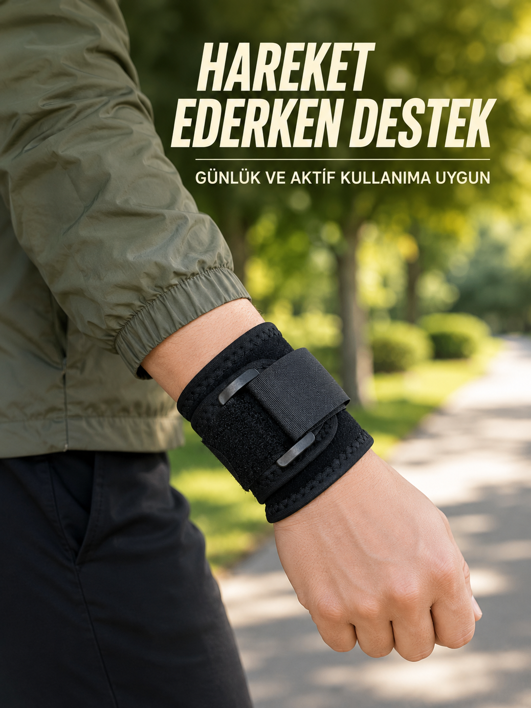 Ayarlanabilir Bilek Destekliği Cırtlı Bileklik Günlük Kullanım ve Spor İçin Bilek Desteği - Lisinya