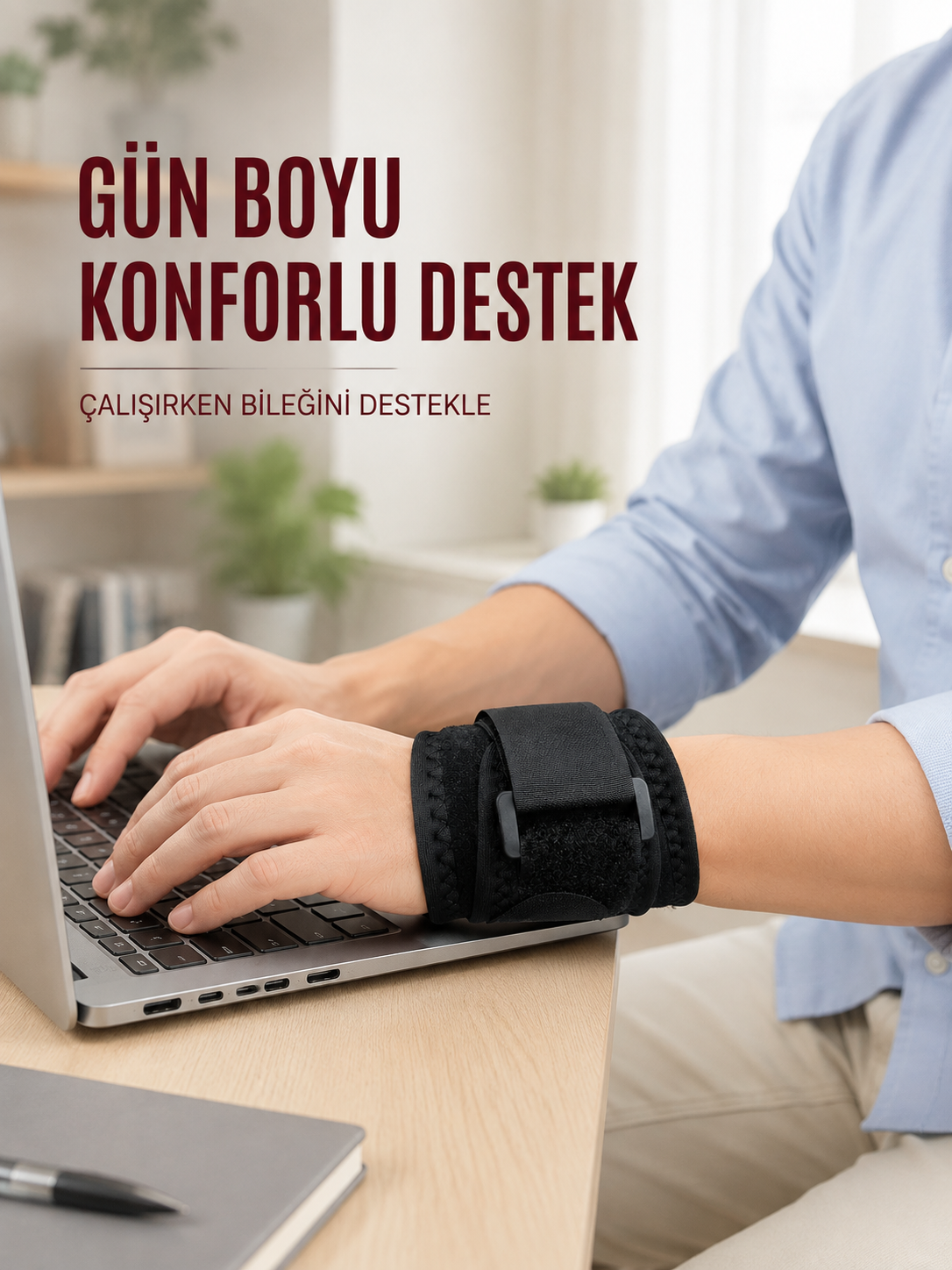 Cırtlı Bilek Destek Bandı Ayarlanabilir Spor ve Günlük Kullanım Bilekliği - Lisinya Cırtlı Bilek Destek Bandı Ayarlanabilir Spor ve Günlük Kullanım Bilekliği - Lisinya