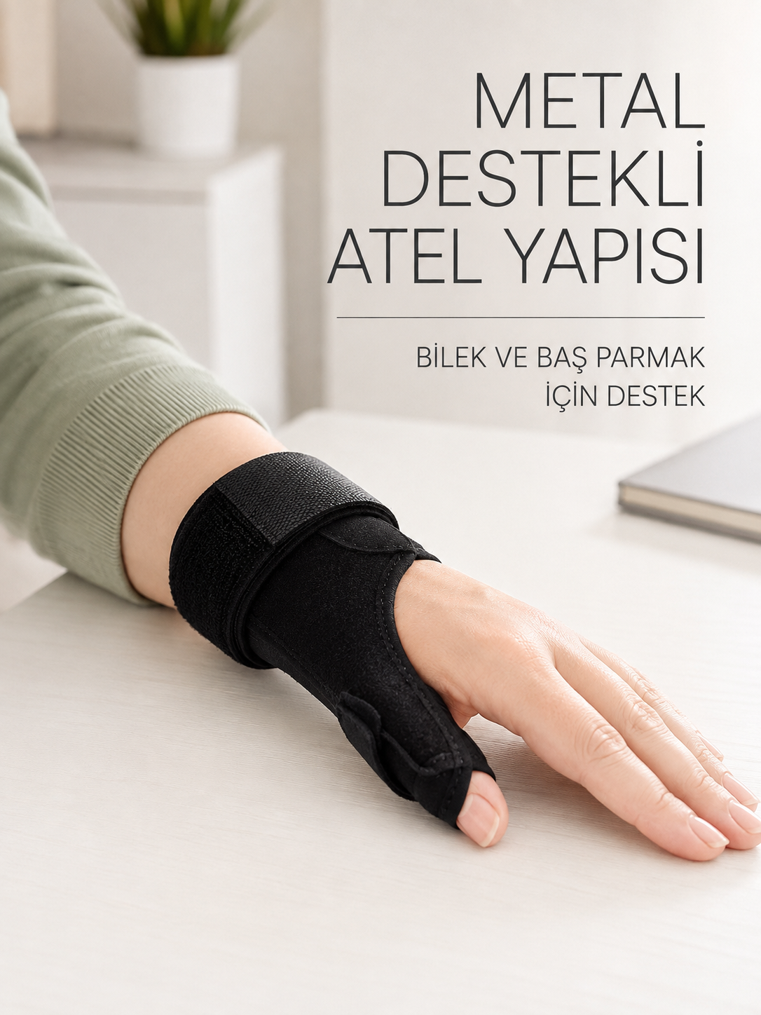 De Quervain El Bilekliği Başparmak ve Bilek Destekli Metal Atel - Lisinya De Quervain El Bilekliği Başparmak ve Bilek Destekli Metal Atel - Lisinya