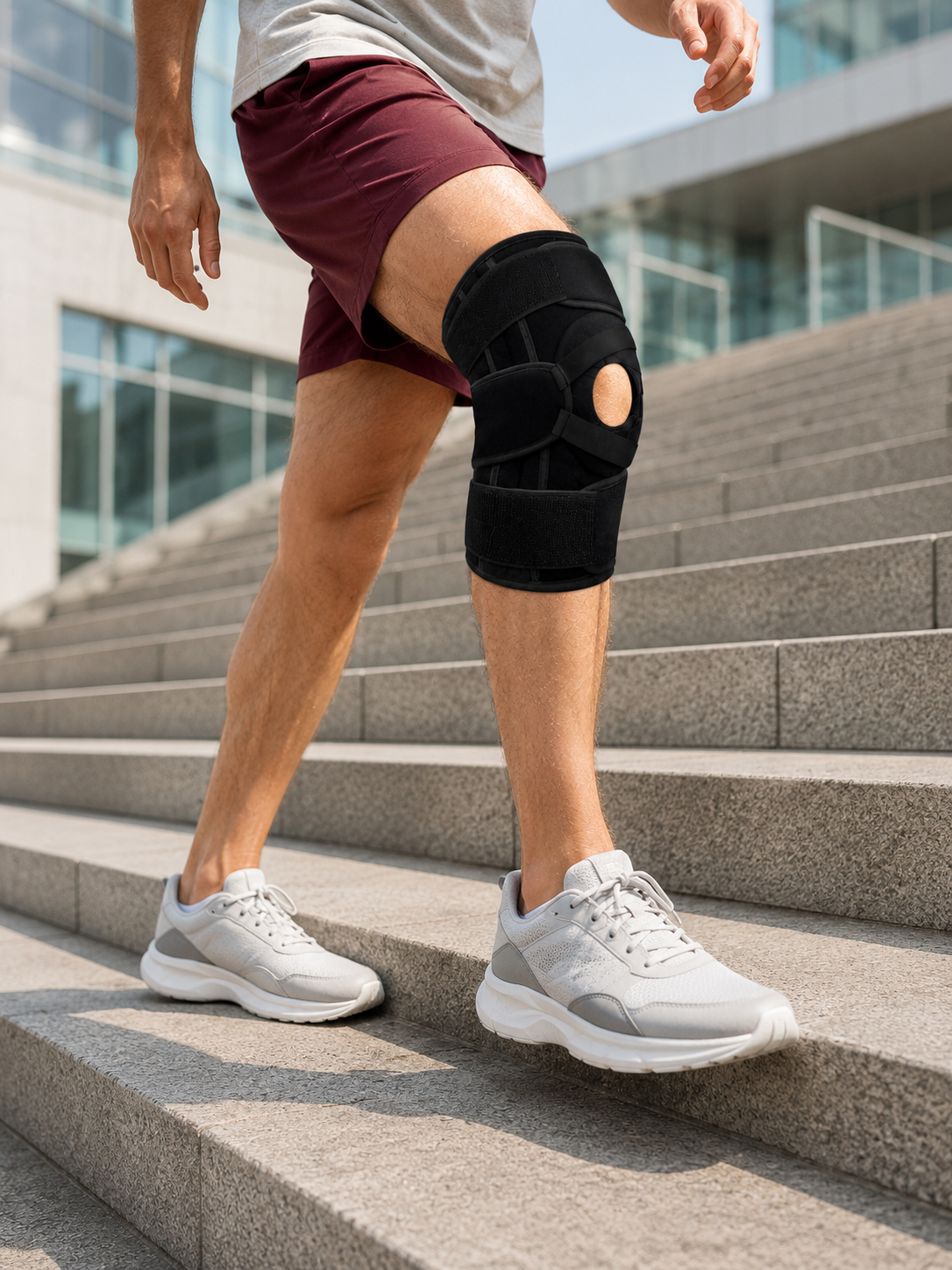 Sporcu Patella Dizliği Esnek Ligamentli Silikon Pedli Menisküs Diz Destek Bandajı - Lisinya