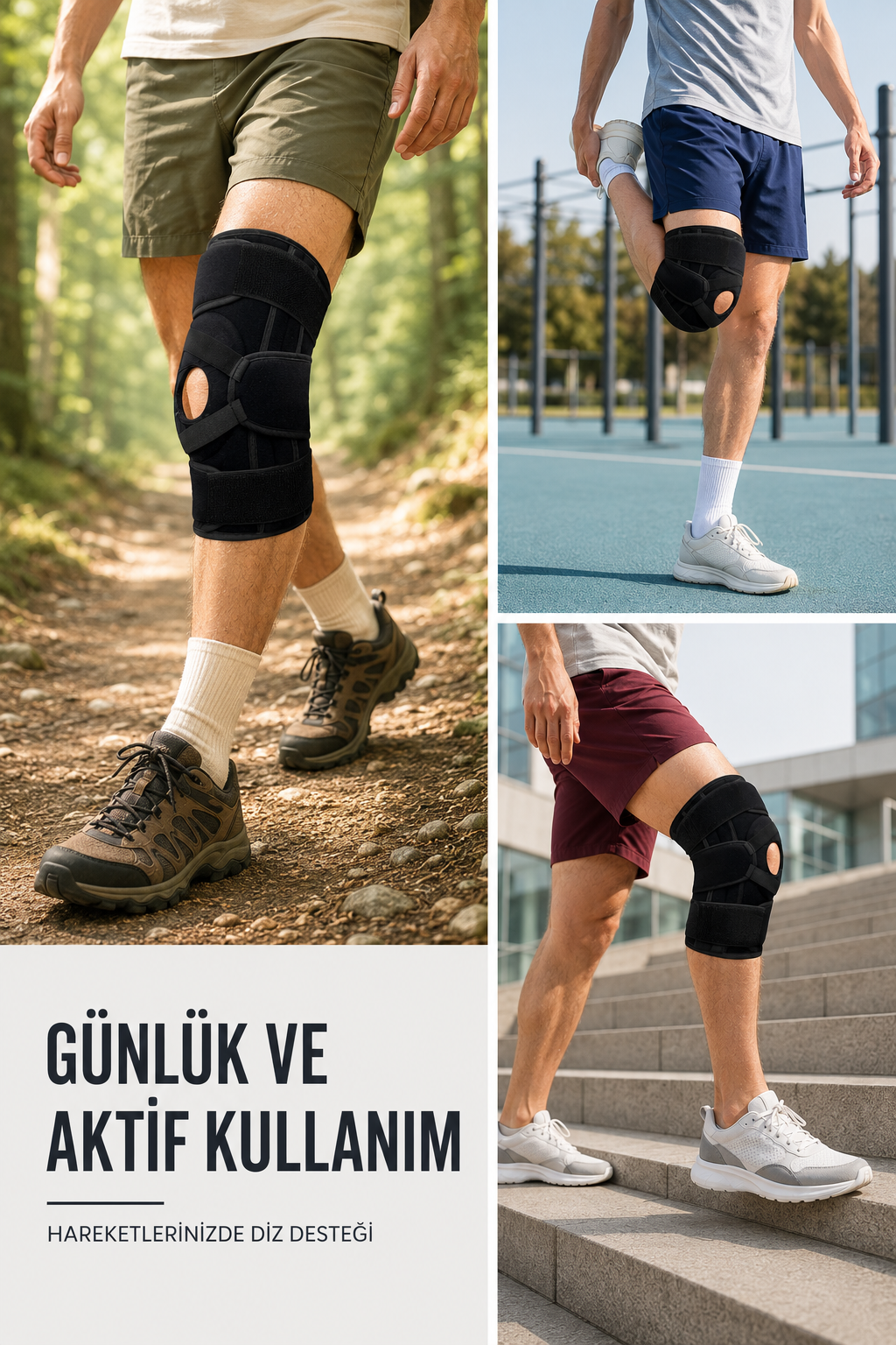 Patella Destekli Ligamentli Dizlik Ayarlanabilir Cırtlı Silikon Pedli Diz Desteği - Lisinya Patella Destekli Ligamentli Dizlik Ayarlanabilir Cırtlı Silikon Pedli Diz Desteği - Lisinya