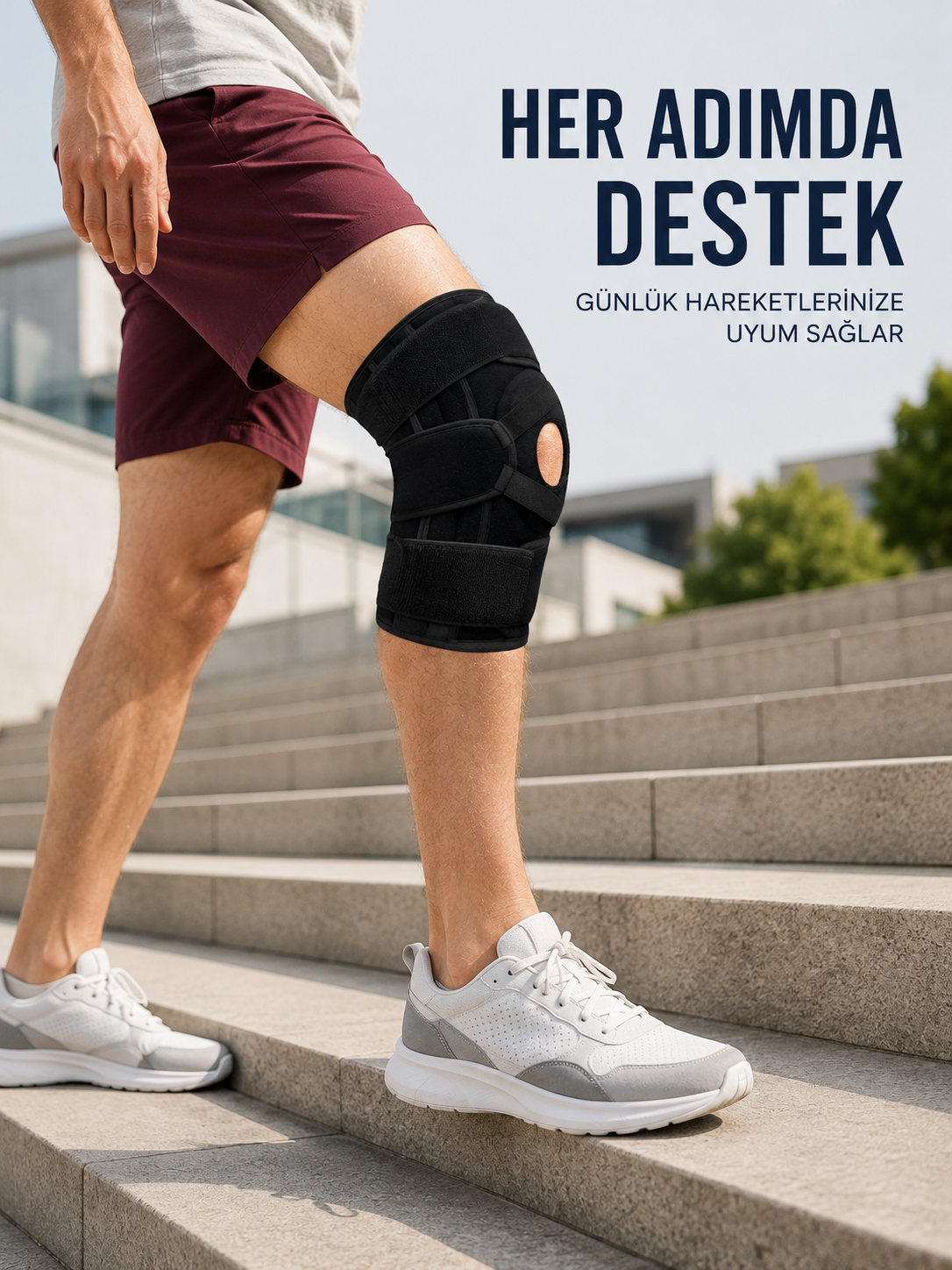 Silikon Patella Destekli Dizlik Nefes Alabilir Ayarlanabilir Cırtlı Ligament Desteği - Lisinya Silikon Patella Destekli Dizlik Nefes Alabilir Ayarlanabilir Cırtlı Ligament Desteği - Lisinya