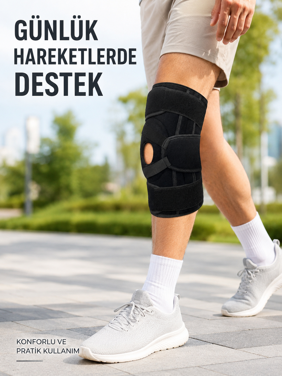 Sporcu Patella Dizliği Esnek Ligamentli Silikon Pedli Menisküs Diz Destek Bandajı - Lisinya Sporcu Patella Dizliği Esnek Ligamentli Silikon Pedli Menisküs Diz Destek Bandajı - Lisinya