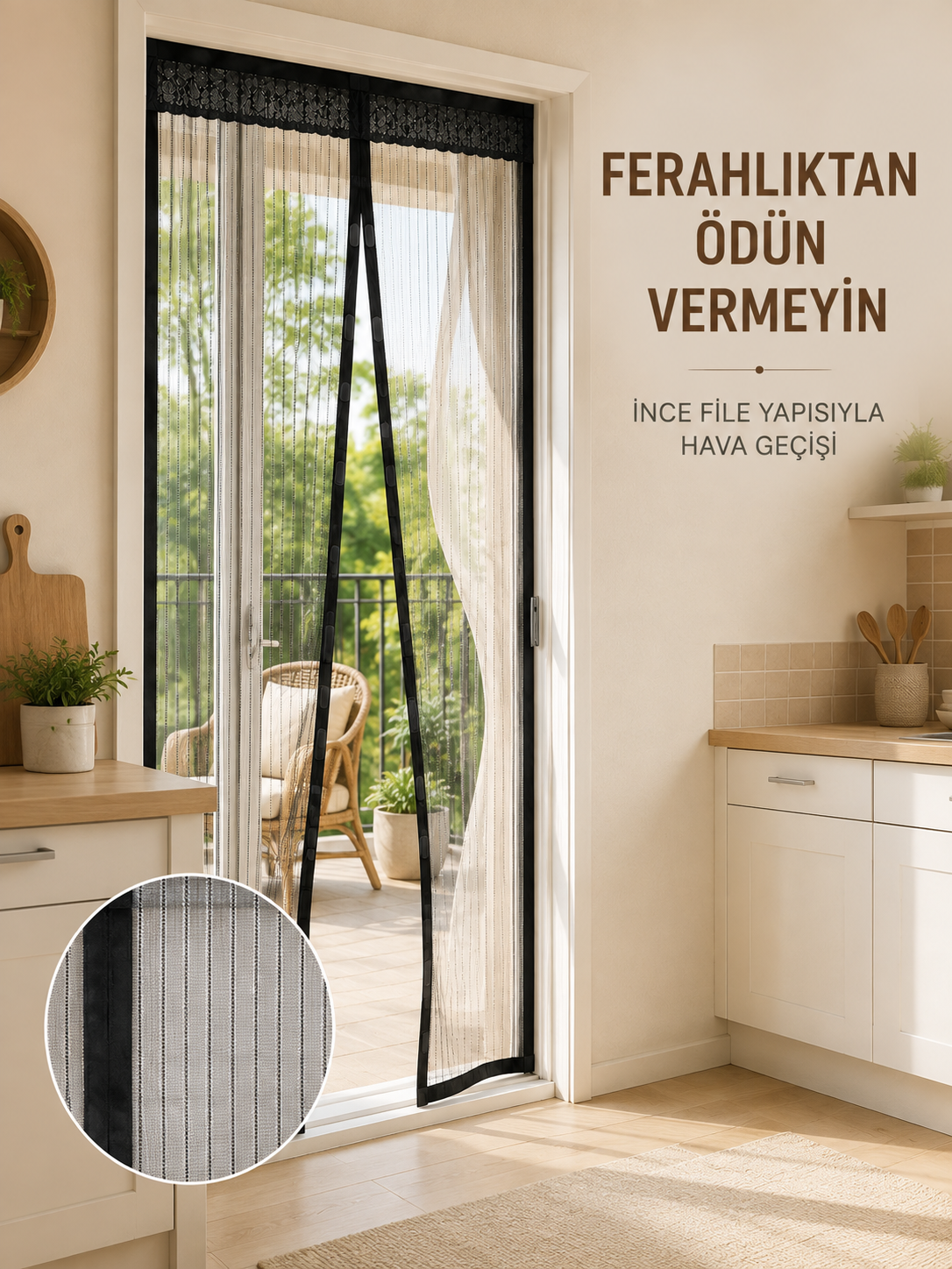 Siyah Mıknatıslı Kapı Sinekliği Sinek ve Böceklere Karşı Koruyucu File - Lisinya Siyah Mıknatıslı Kapı Sinekliği Sinek ve Böceklere Karşı Koruyucu File - Lisinya
