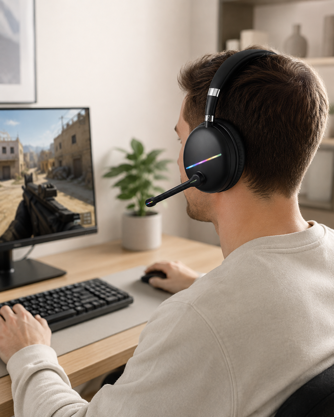 Bluetooth 5.0 Kablosuz Kulak Üstü Kulaklık Mikrofonlu RGB Aydınlatmalı - Lisinya Bluetooth 5.0 Kablosuz Kulak Üstü Kulaklık Mikrofonlu RGB Aydınlatmalı - Lisinya