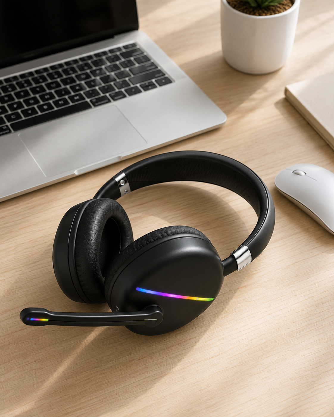 Bluetooth 5.0 Kablosuz Kulak Üstü Kulaklık Mikrofonlu RGB Aydınlatmalı - Lisinya Bluetooth 5.0 Kablosuz Kulak Üstü Kulaklık Mikrofonlu RGB Aydınlatmalı - Lisinya