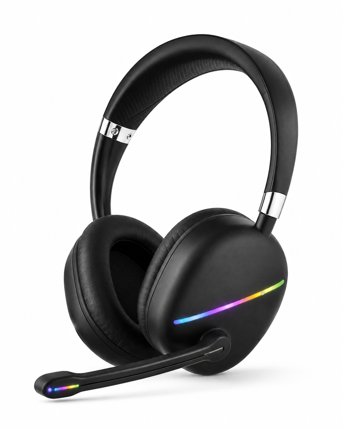 Mikrofonlu Bluetooth Kulak Üstü Kulaklık RGB Aydınlatmalı Type-C Şarjlı - Lisinya