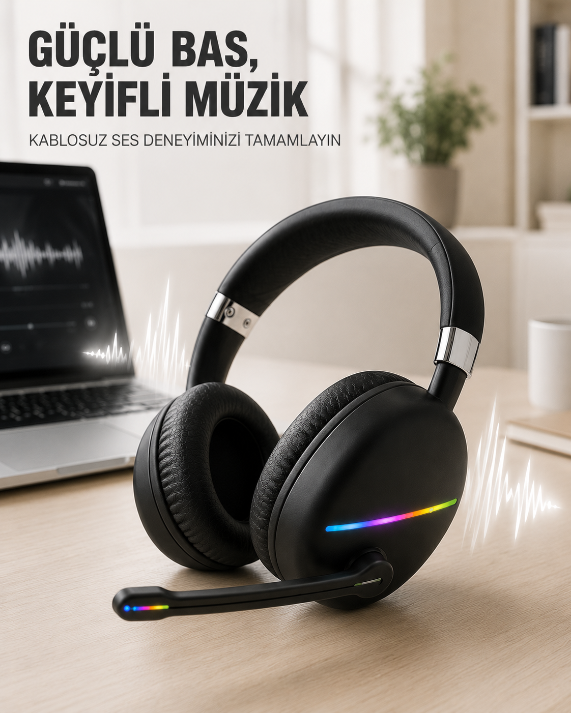RGB SİYAH KULAKLIK MAX-17 - Lisinya