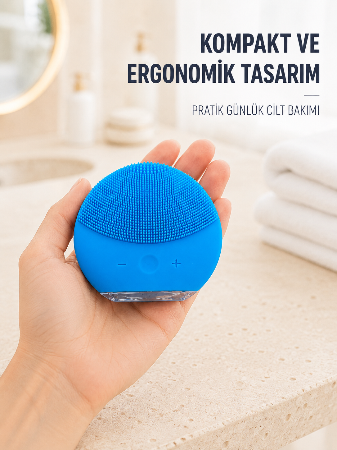 Mavi Silikon Yüz Temizleme Cihazı Su Geçirmez Titreşimli Yüz Bakım Fırçası - Lisinya Mavi Silikon Yüz Temizleme Cihazı Su Geçirmez Titreşimli Yüz Bakım Fırçası - Lisinya