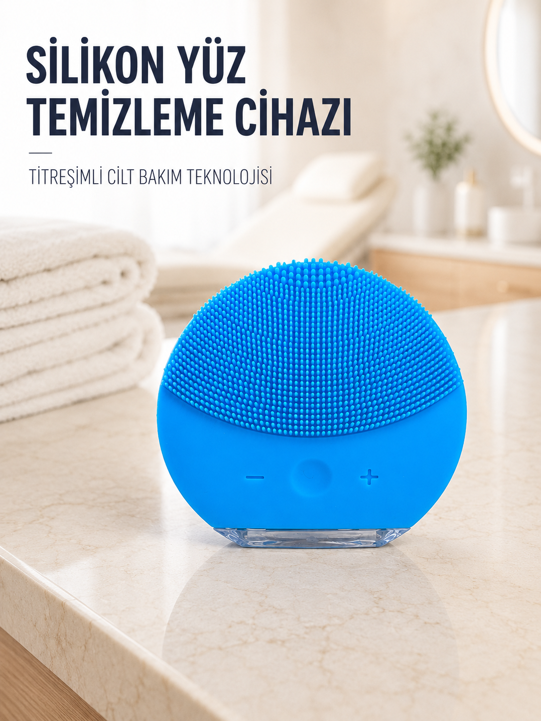 Elektrikli Silikon Yüz Temizleme Fırçası Şarjlı Ayarlanabilir Titreşimli - Lisinya