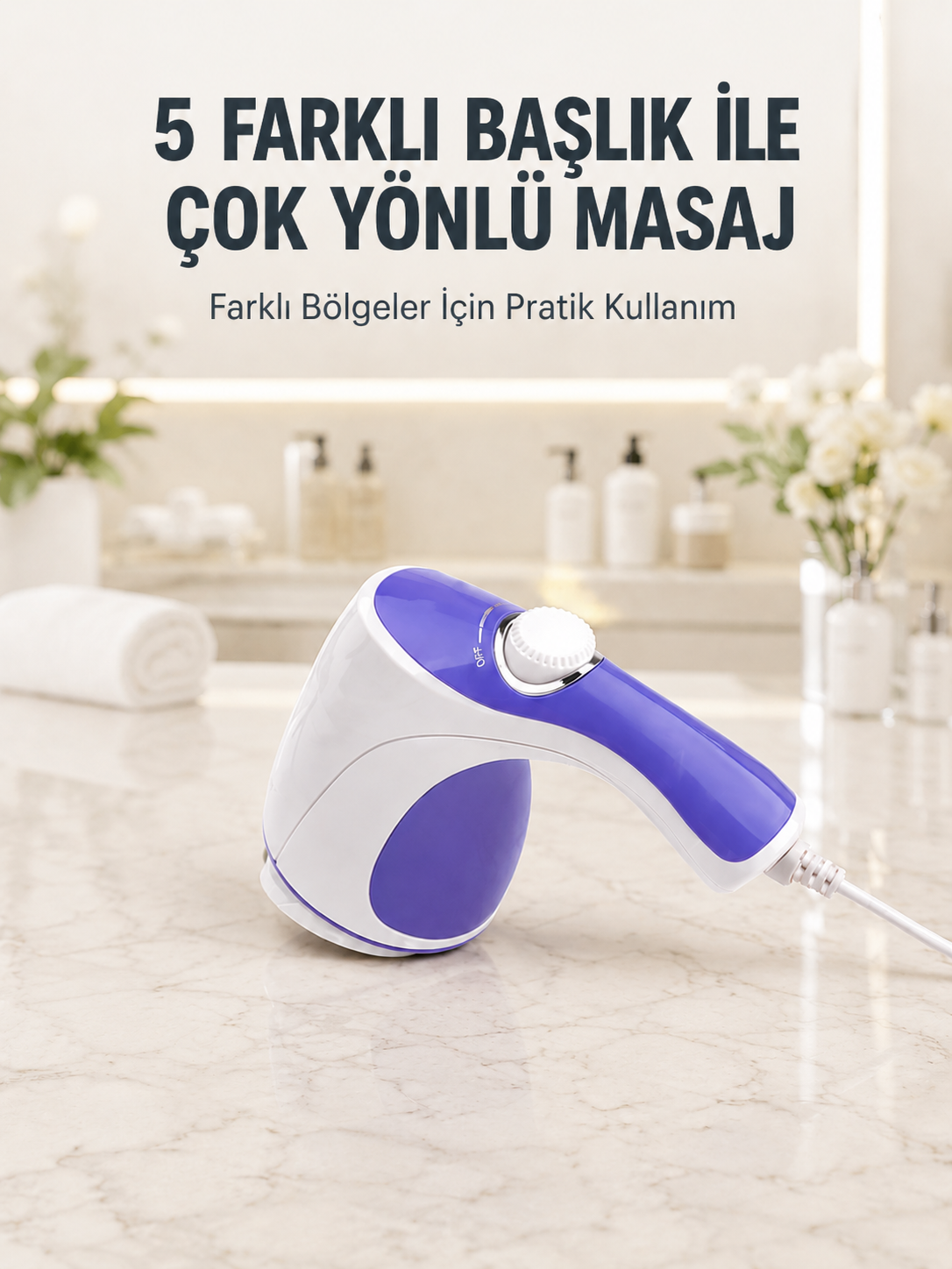 Elektrikli Masaj Aleti 5 Başlıklı Güçlü Titreşimli Selülit Karşıtı Vücut Masaj Cihazı - Lisinya
