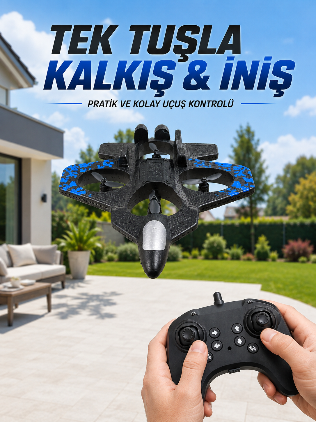 4 Pervaneli Jet Uçak Drone Uzaktan Kumandalı 360° Takla Renkli Işıklı Dengeli Uçuş - Lisinya 4 Pervaneli Jet Uçak Drone Uzaktan Kumandalı 360° Takla Renkli Işıklı Dengeli Uçuş - Lisinya