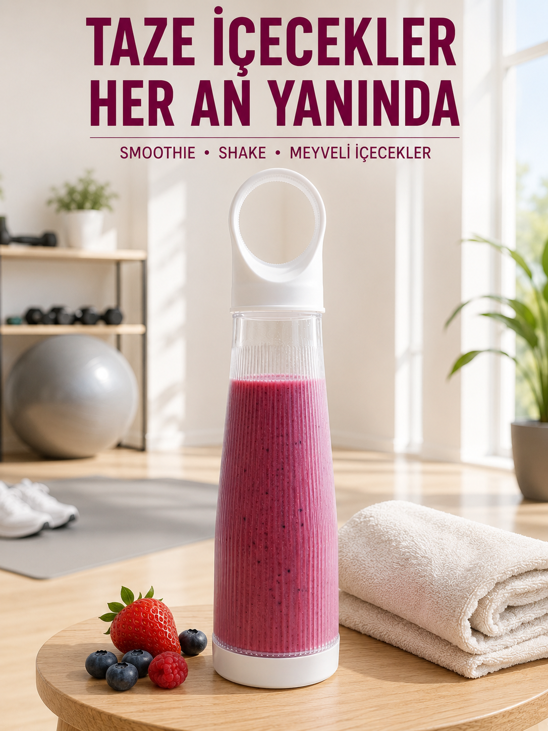 400 ML Taşınabilir Mini Blender Şarjlı Kablosuz Smoothie ve Shake Hazırlama - Lisinya 400 ML Taşınabilir Mini Blender Şarjlı Kablosuz Smoothie ve Shake Hazırlama - Lisinya