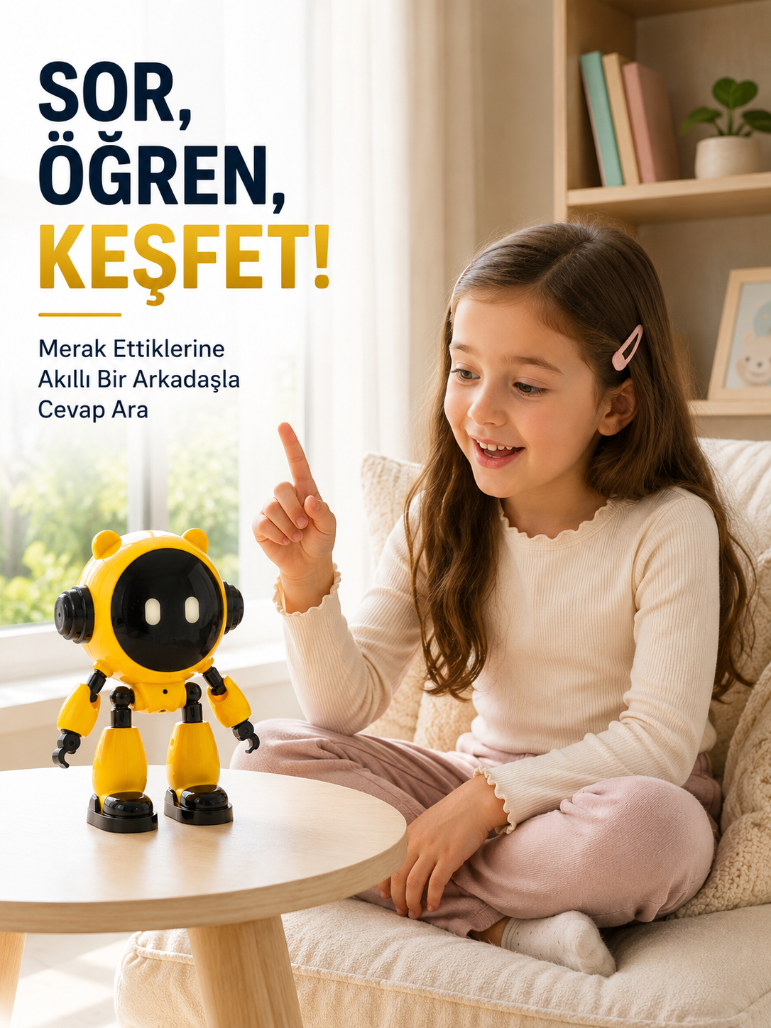 Yapay Zeka Robotu Çocuklar İçin 40 Dil Destekli Konuşan Eğitici Akıllı Robot - Lisinya